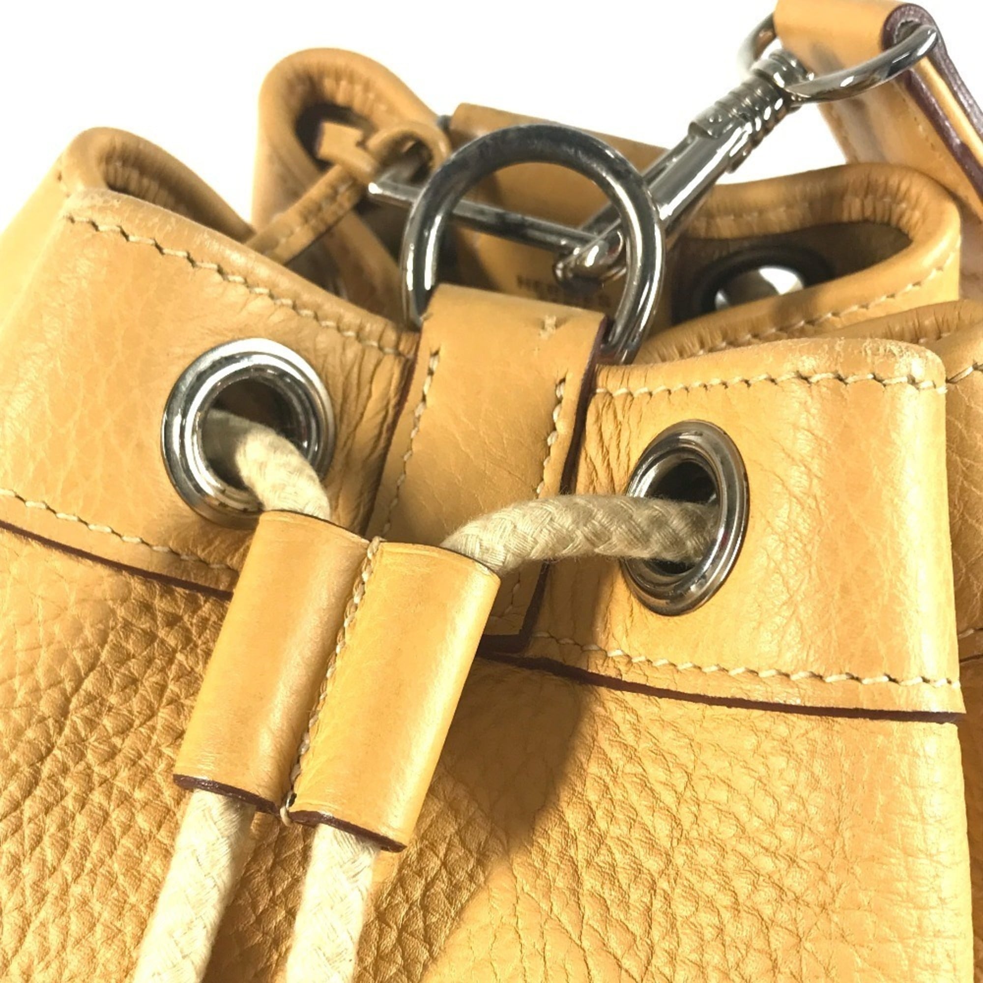 Hermes Beige Yellow Taurillon Clemence Leather Shoulder Bag (Pre-Owned)