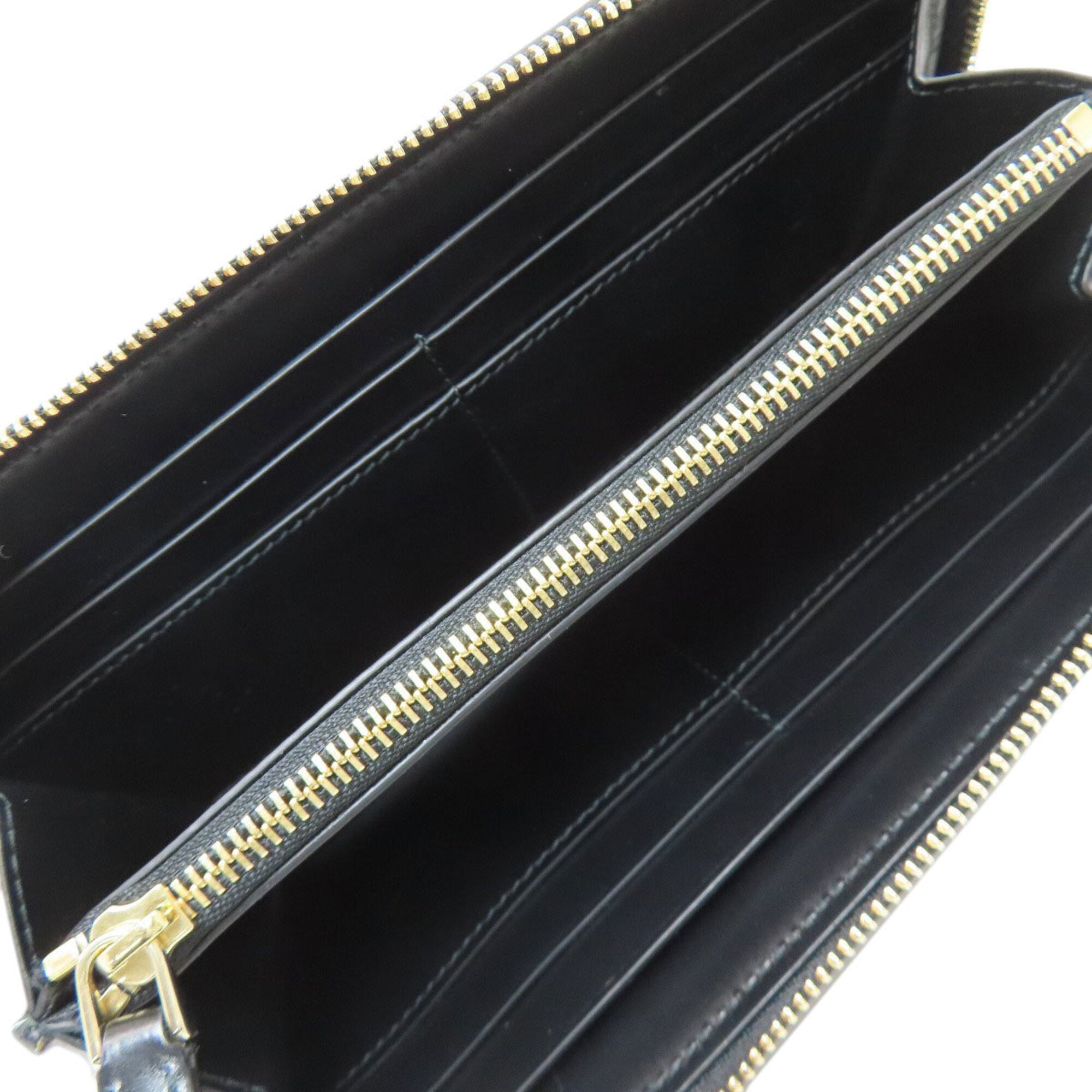 Bvlgari Black Leather Long Wallet (Bi-Fold) (Pre-Owned)