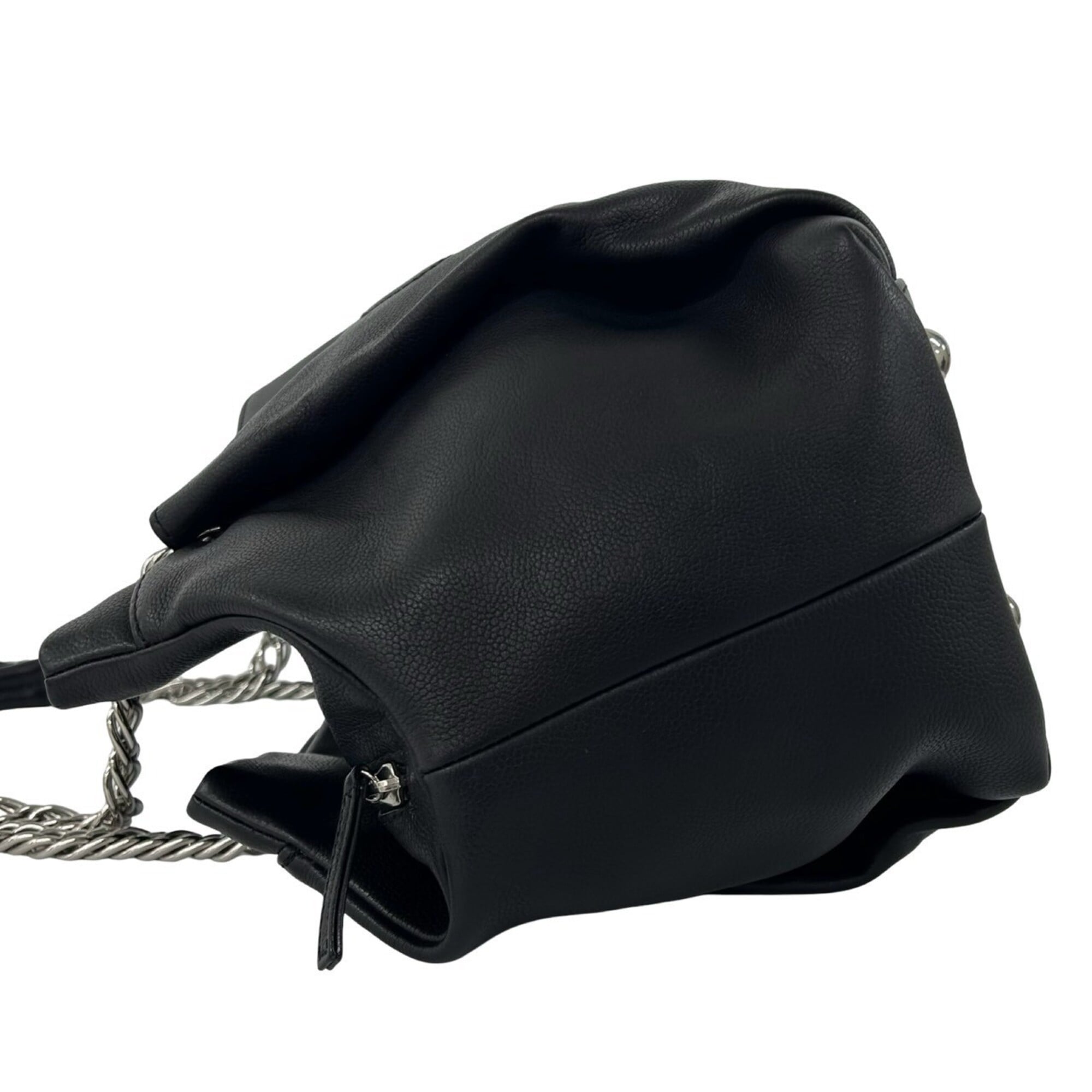 Chanel Black Grained Calfskin Shoulder Bag Tote Bag (Pre-Owned)