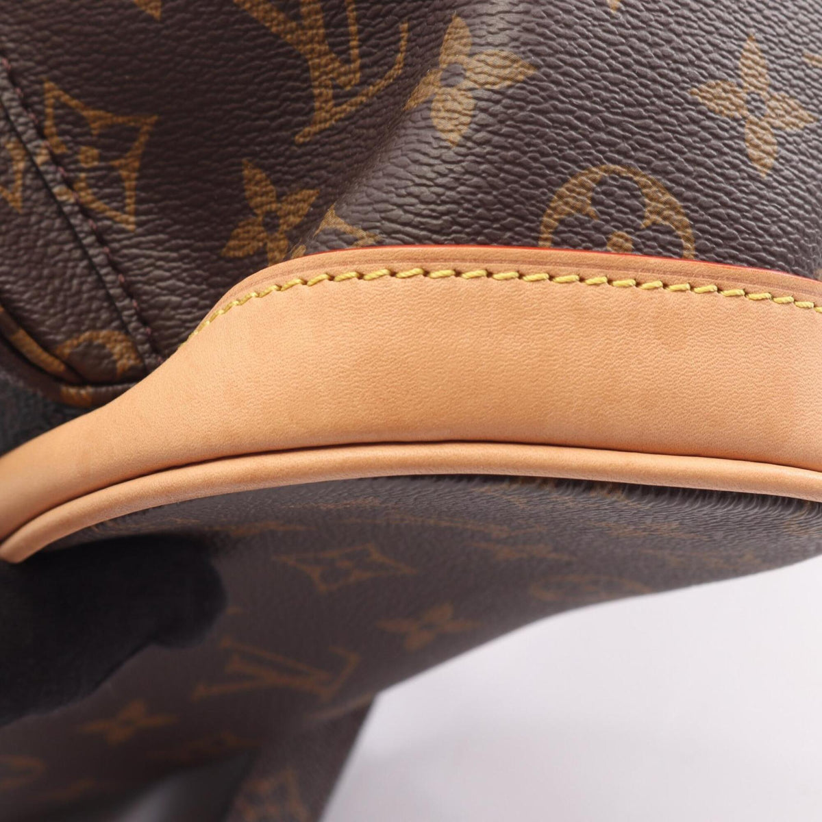 Louis Vuitton Brown Coated Canvas Leather Backpack Handbag (Pre-Owned)