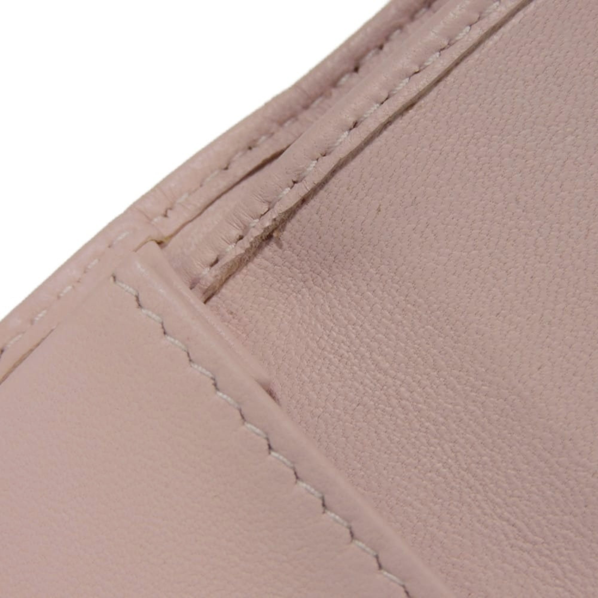 Miu Miu Pink White Leather Wallet (Bi-Fold) (Pre-Owned)