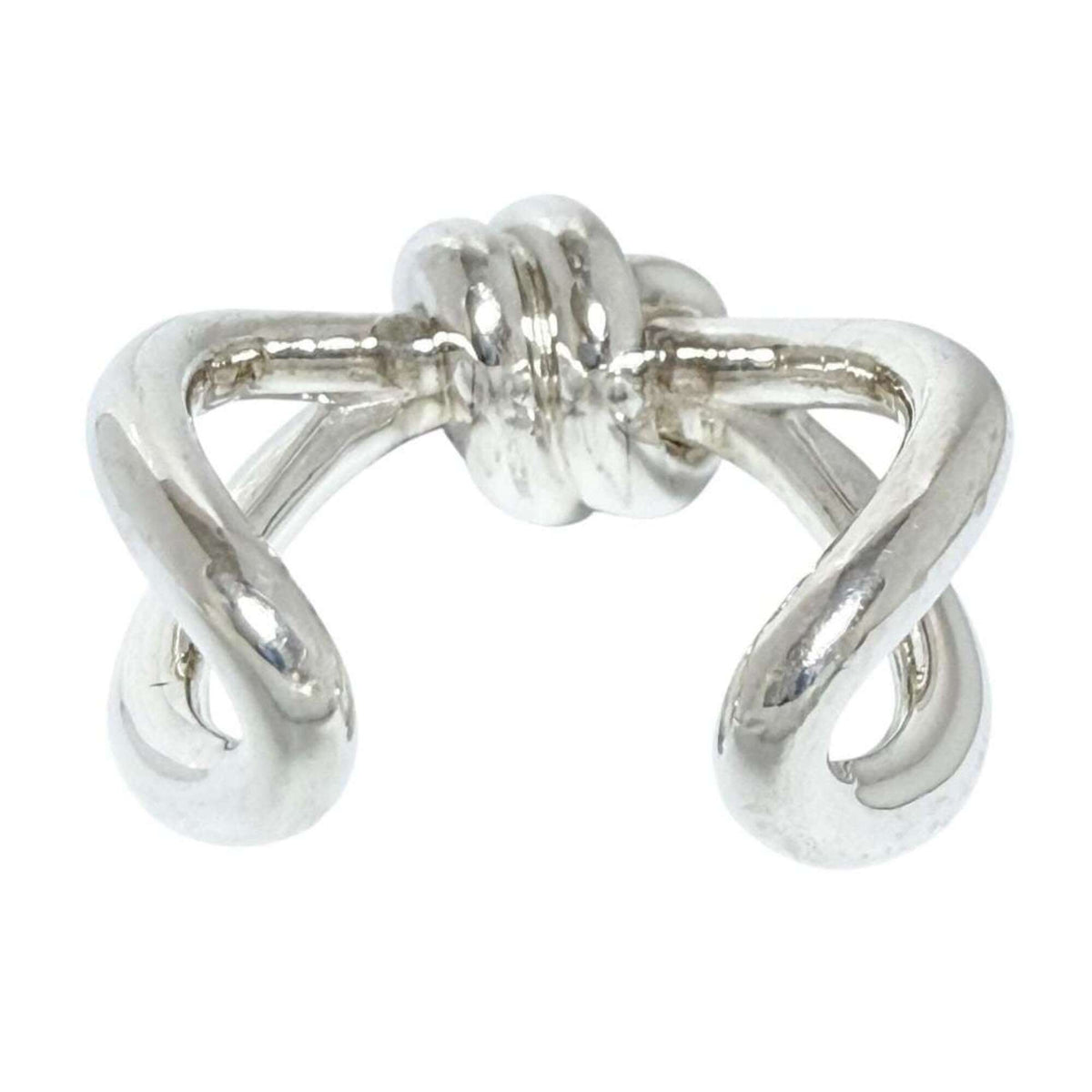 Bottega Veneta Silver Silver 925 Band Ring (Pre-Owned)
