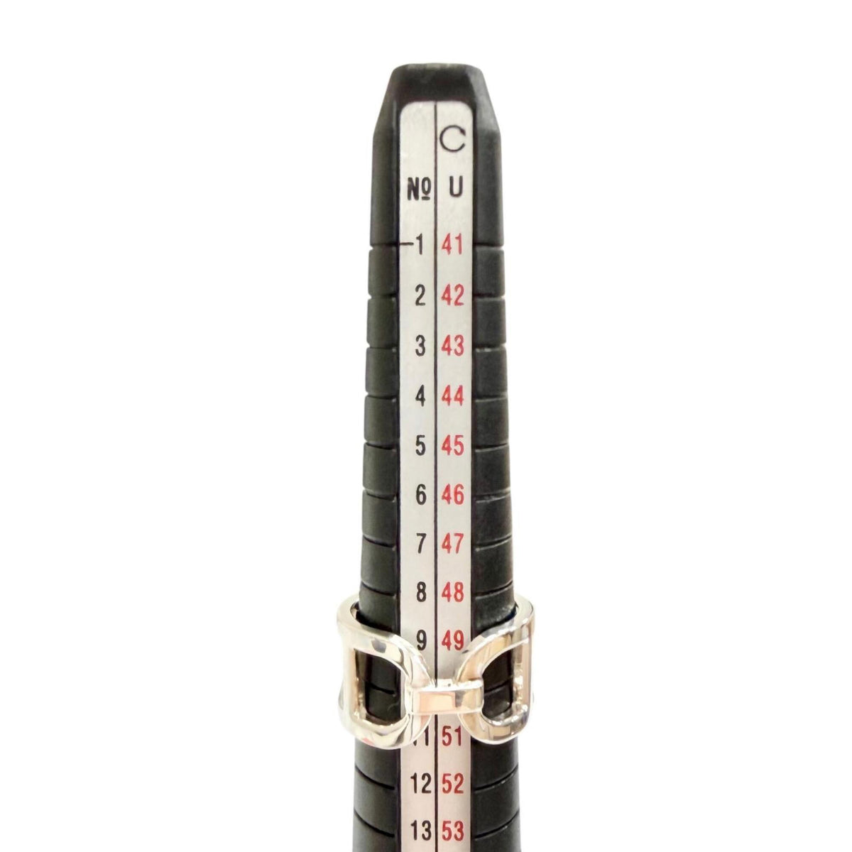 Hermes Silver Silver 925 Band Ring (Pre-Owned)