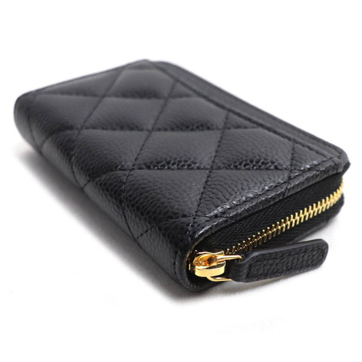 Chanel Black Leather Coin Purse/Coin Case (Pre-Owned)