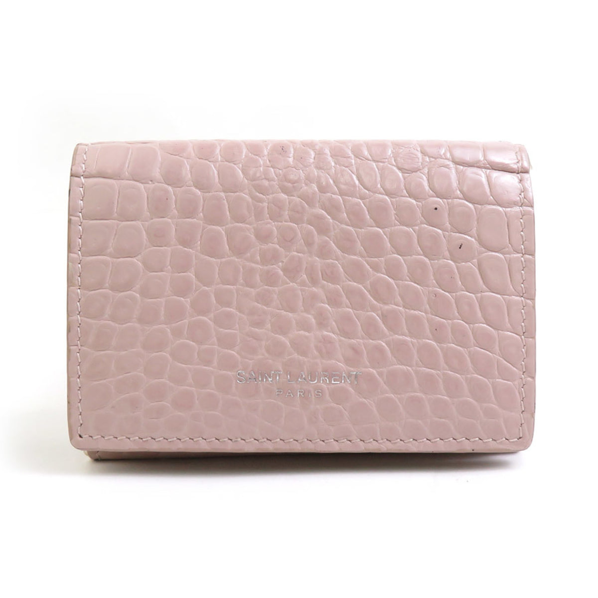 Saint Laurent Pink Leather Wallet (Tri-Fold) (Pre-Owned)