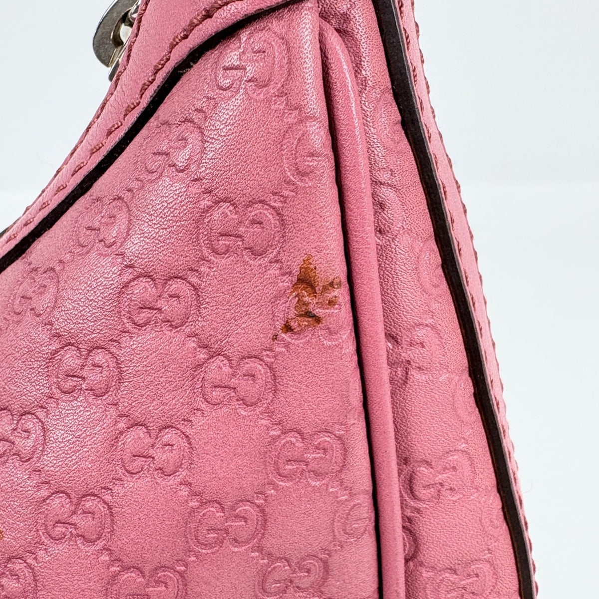 Gucci Pink Leather Shoulder Bag (Pre-Owned)