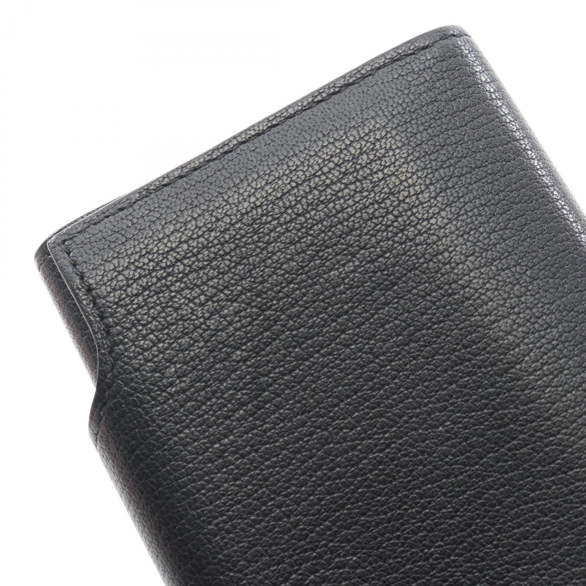 Hermes Black Chevre Leather Wallet (Tri-Fold) (Pre-Owned)