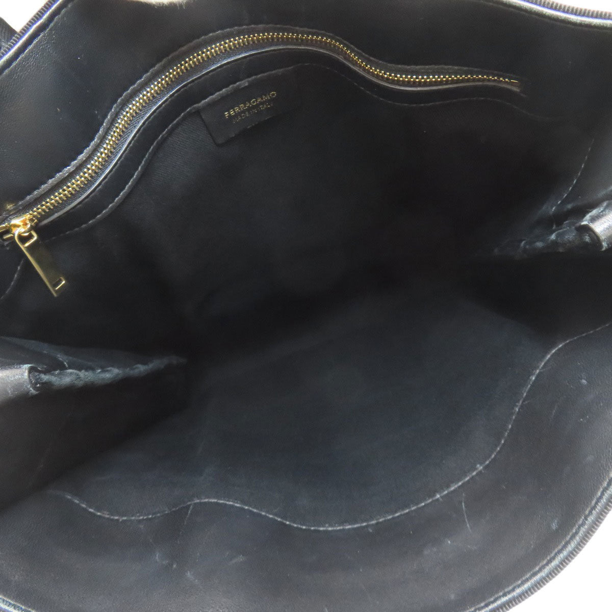 Salvatore Ferragamo Black Canvas Tote Bag (Pre-Owned)