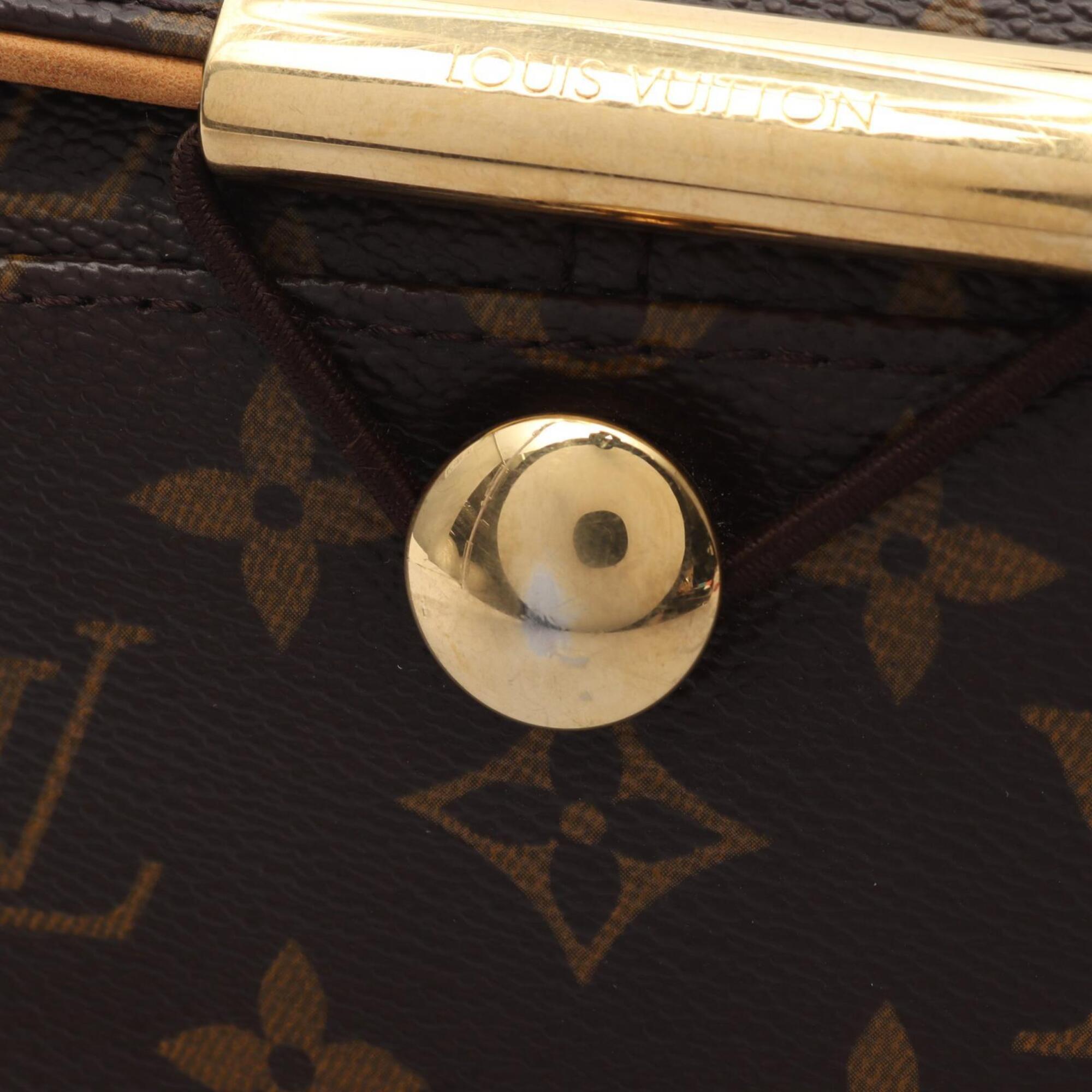 Louis Vuitton Brown Monogram Coated Canvas Leather Handbag Shoulder Bag (Pre-Owned)