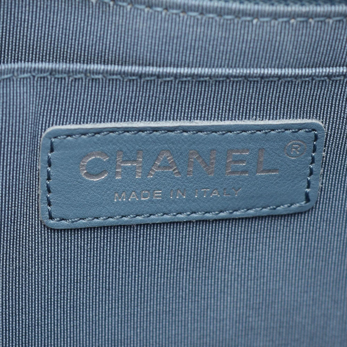 Chanel Blue Leather Backpack Handbag (Pre-Owned)