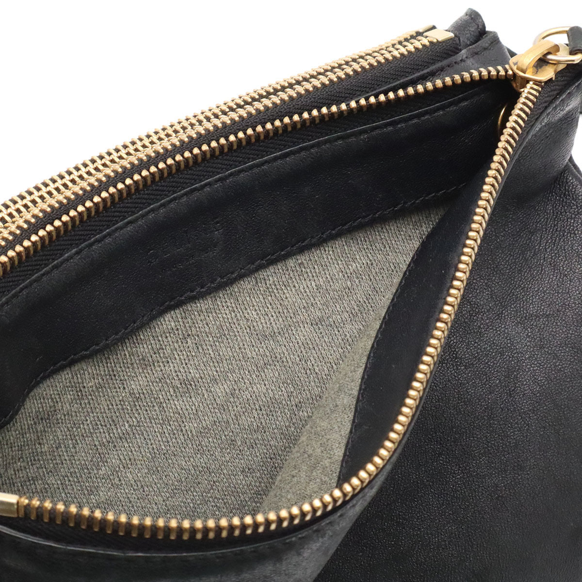 Celine Black Leather Pochette Pouch Shoulder Bag (Pre-Owned)