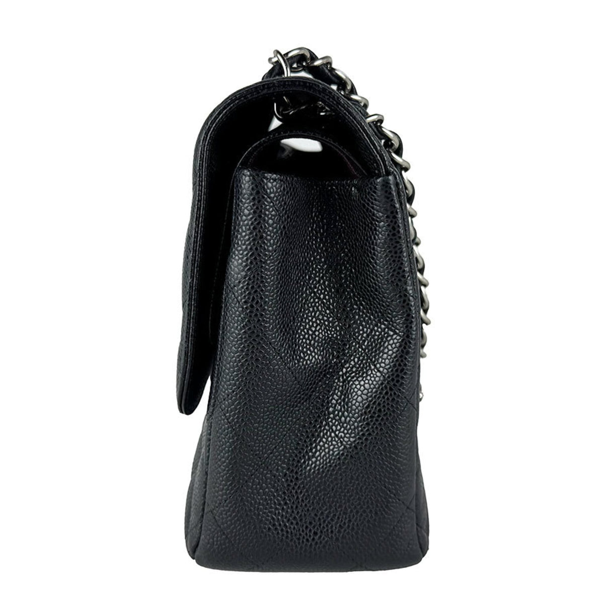 Chanel Black Grained Calfskin Shoulder Bag (Pre-Owned)
