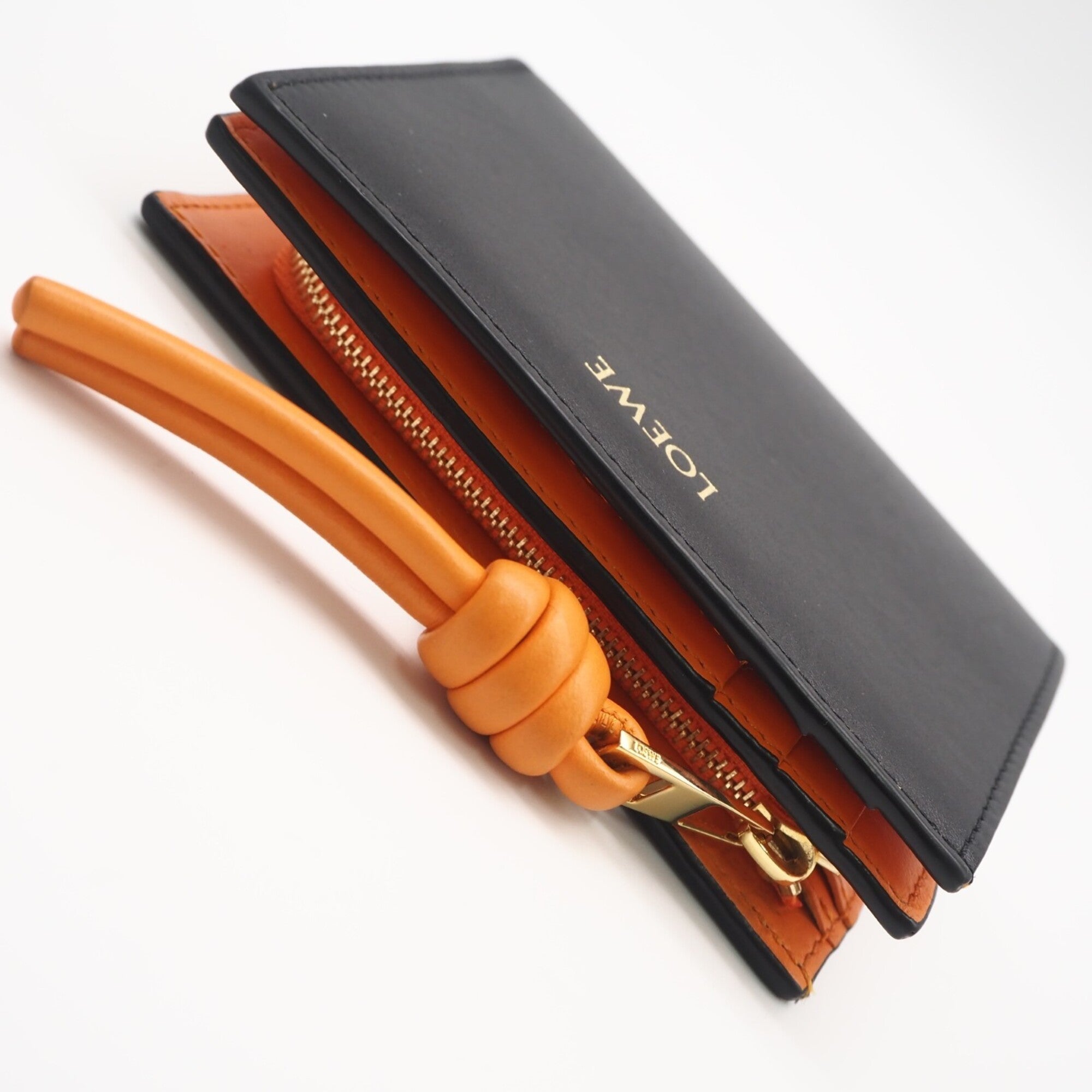 Loewe Black Orange Leather Wallet (Bi-Fold) (Pre-Owned)