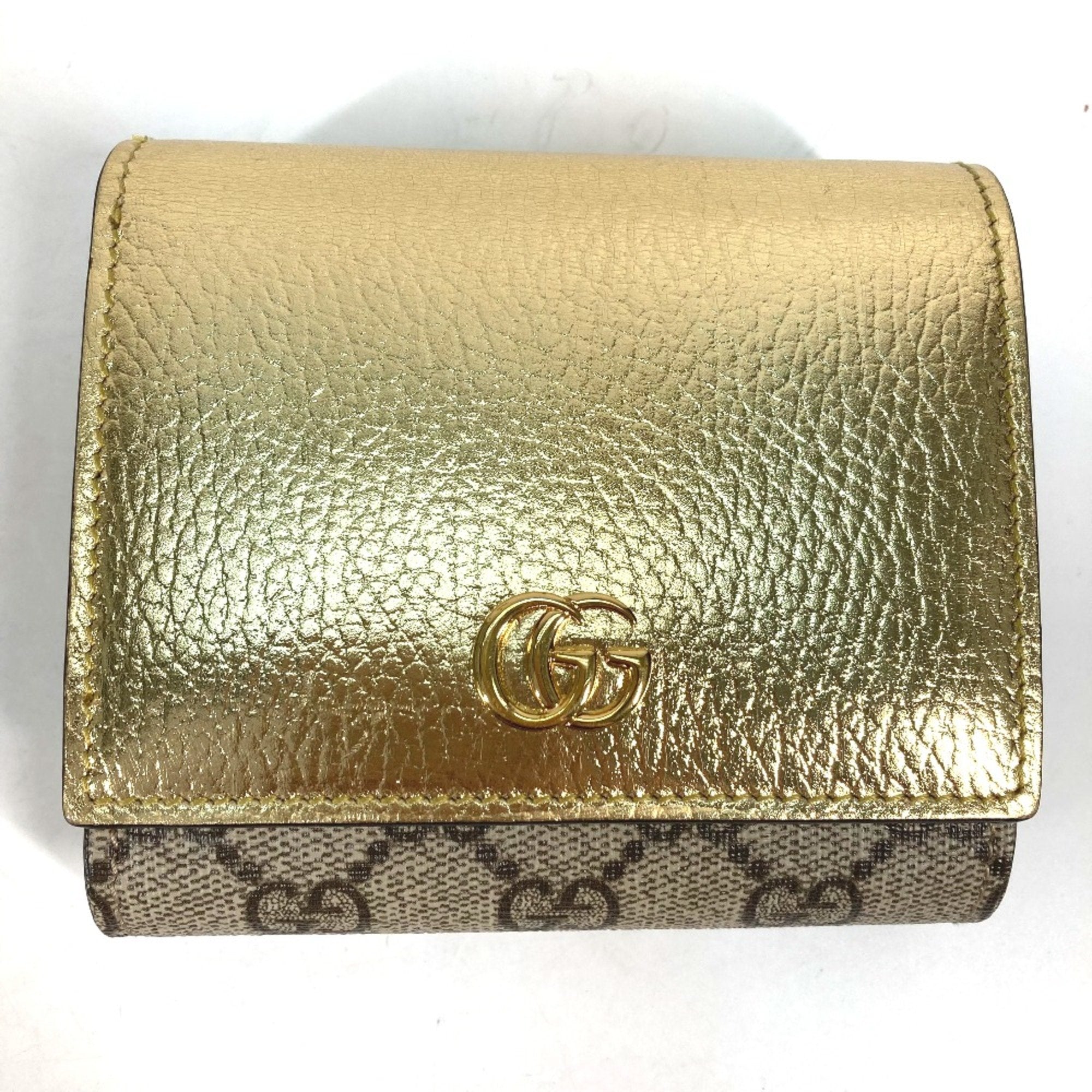Gucci Gold Leather Wallet (Bi-Fold) (Pre-Owned)