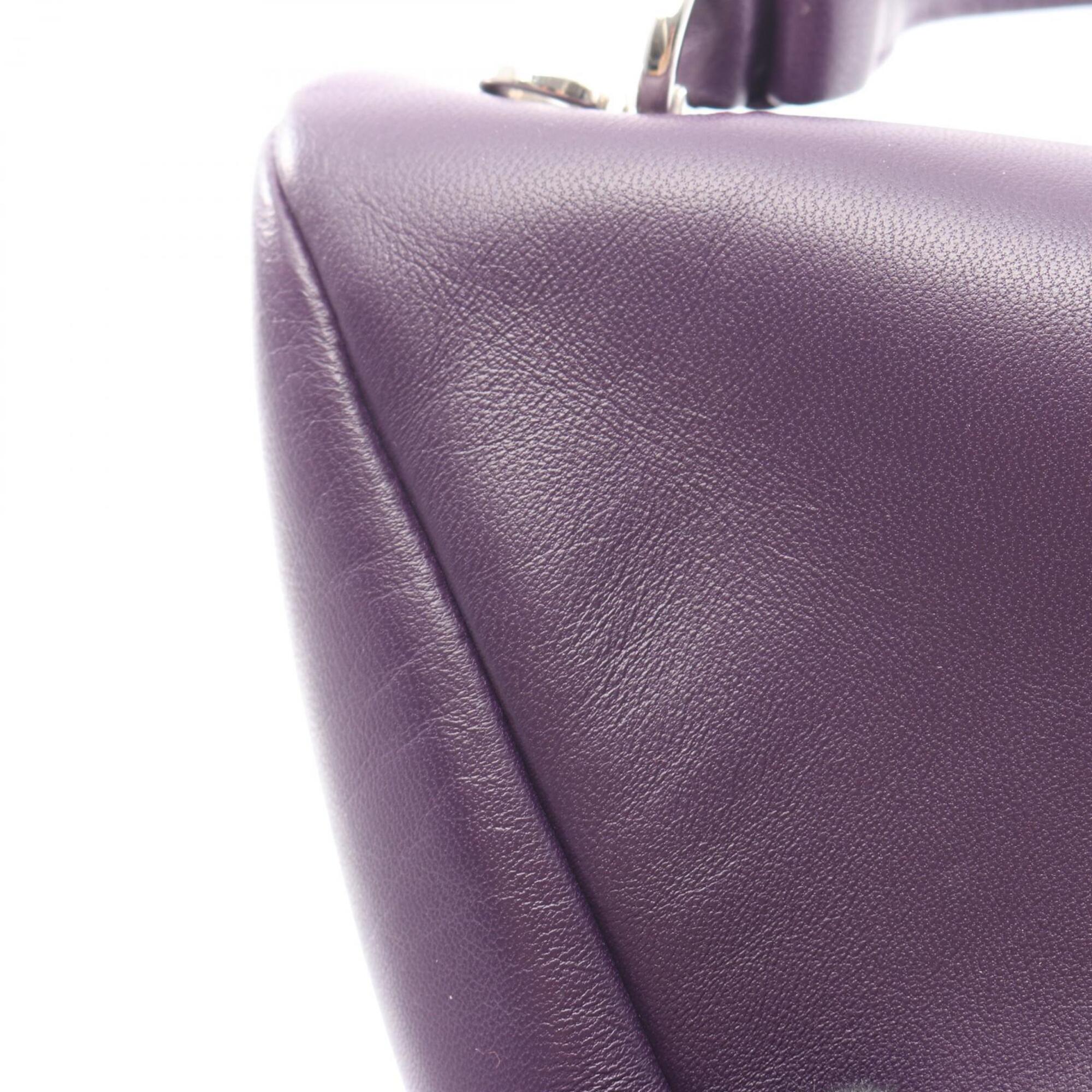 Prada Purple Leather Handbag (Pre-Owned)