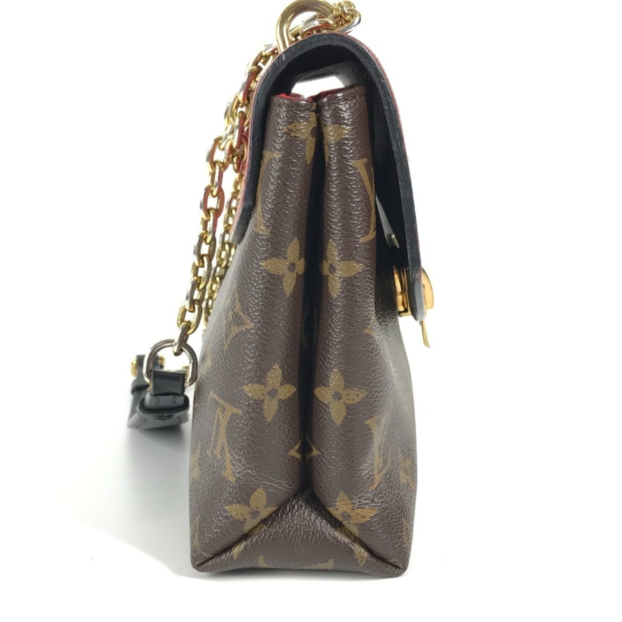 Louis Vuitton Brown Red Color Monogram Pochette Shoulder Bag (Pre-Owned)