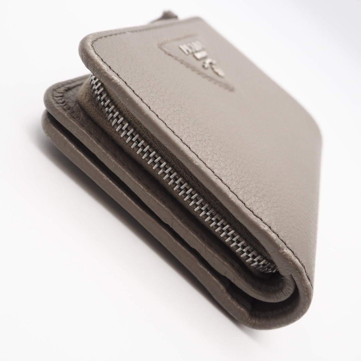 Prada Grayish Leather Wallet (Bi-Fold) (Pre-Owned)