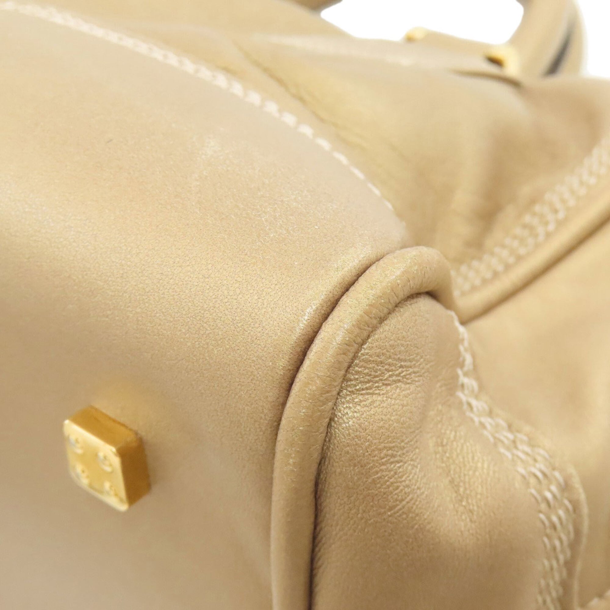 Loewe Amazona Gold Leather Handbag (Pre-Owned)