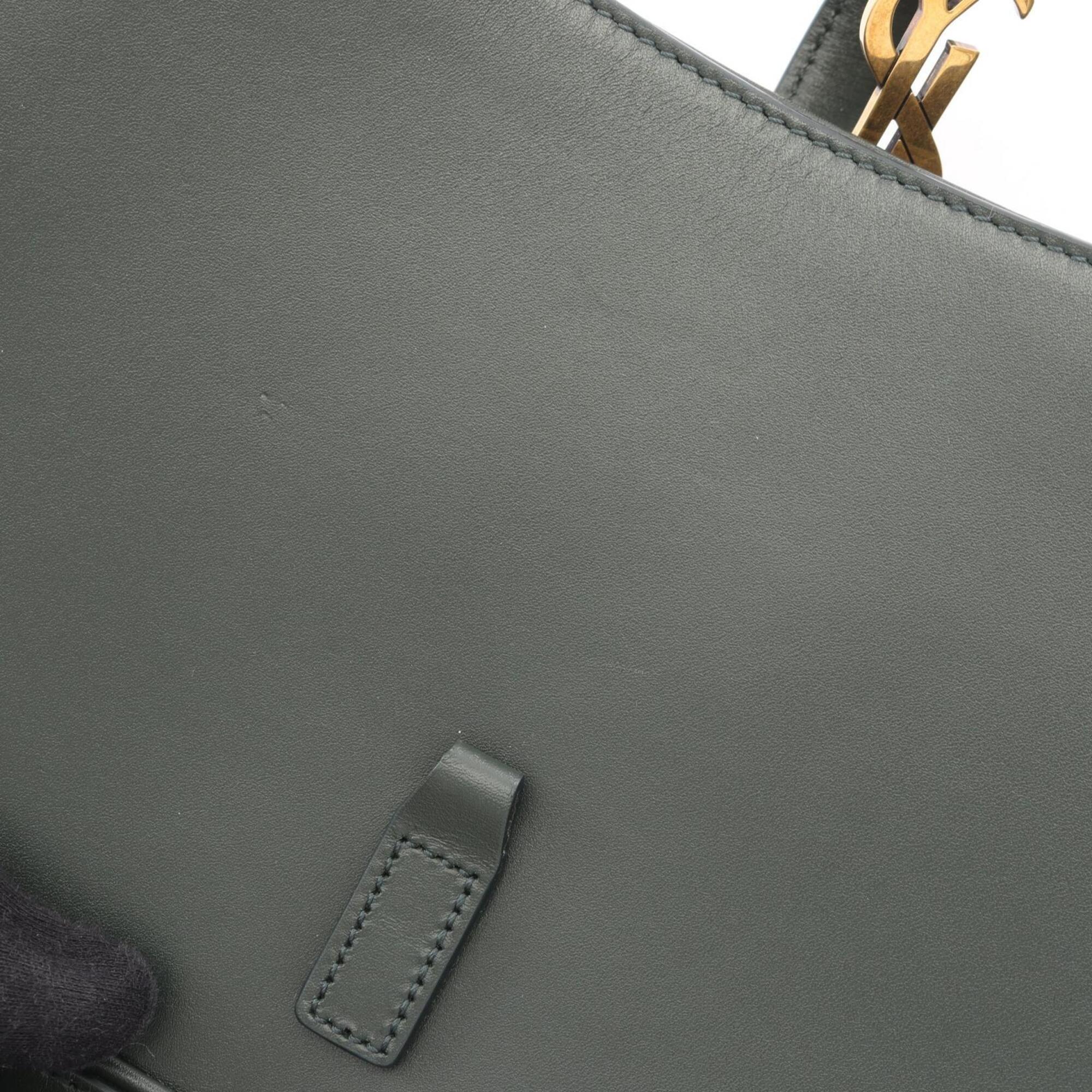 Yves Saint Laurent Green Leather Handbag (Pre-Owned)