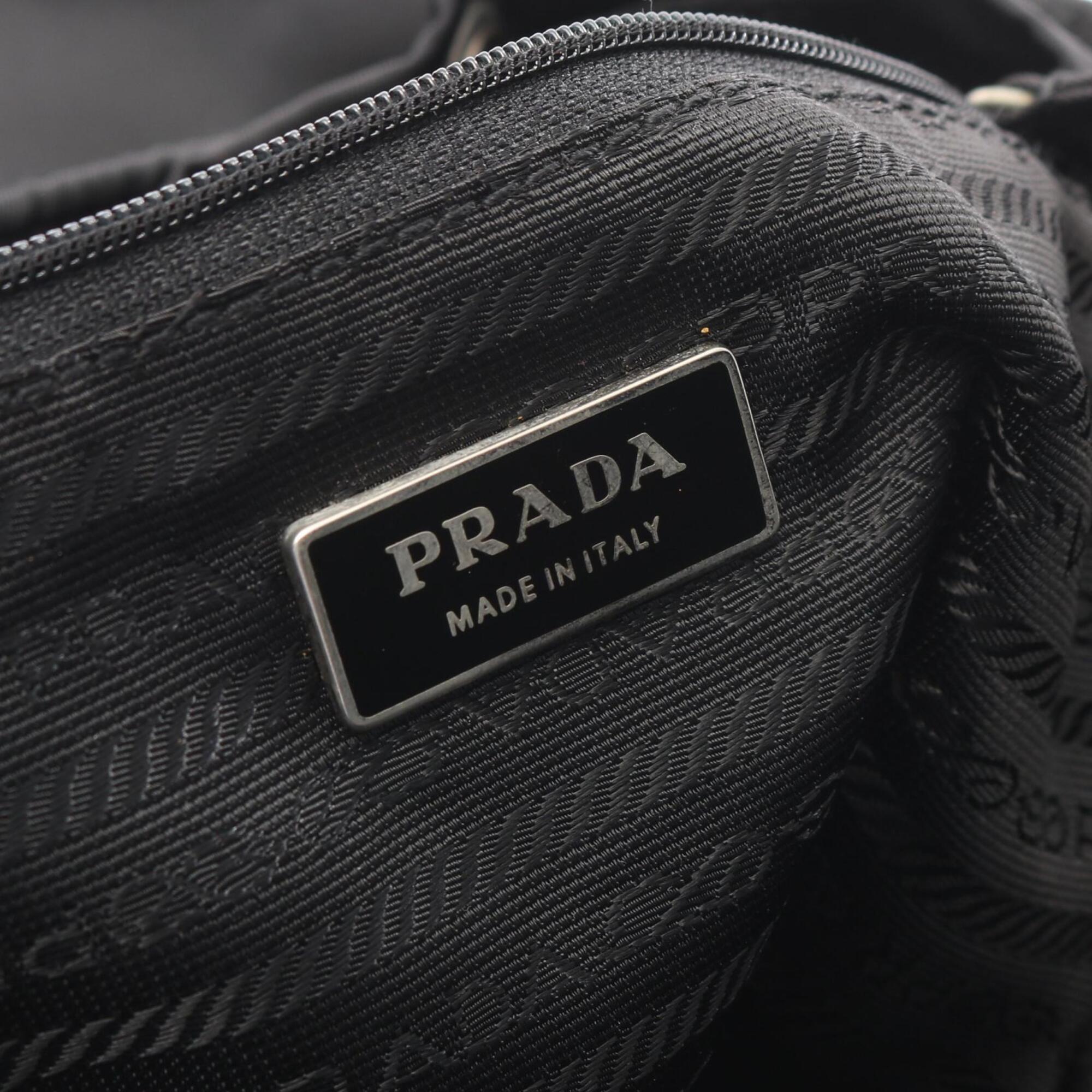 Prada Black Nylon Backpack Handbag (Pre-Owned)