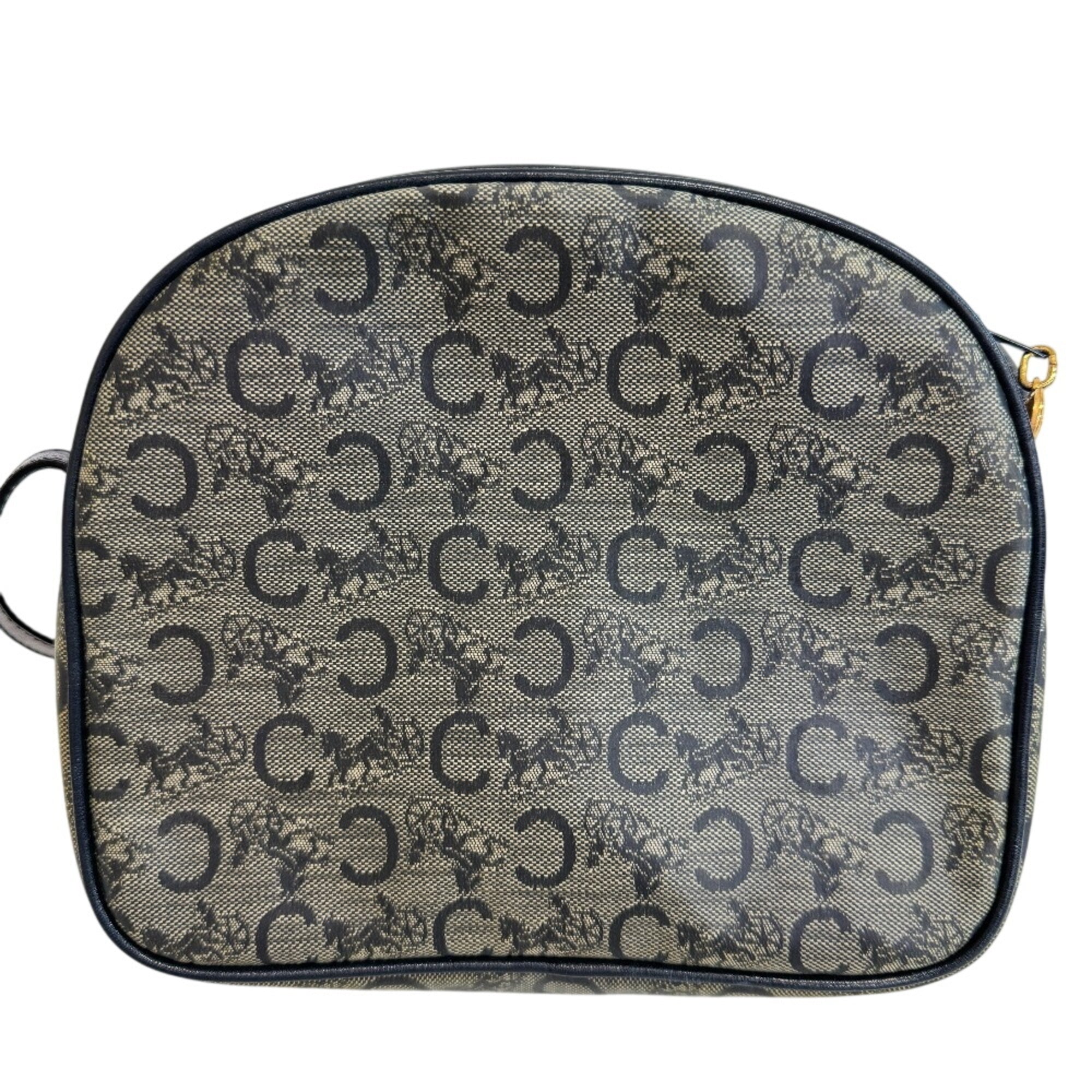 Celine Gray Navy Pvc Leather Pochette Shoulder Bag (Pre-Owned)