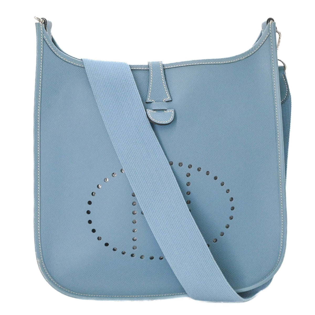 Hermes Blue Jean Epsom Leather Shoulder Bag (Pre-Owned)