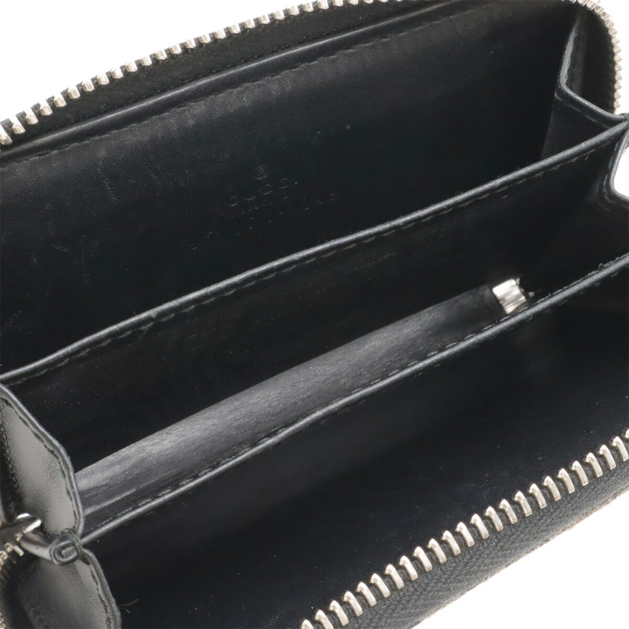 Gucci Beige Black Gg Supreme Canvas Leather Coin Purse/Coin Case (Pre-Owned)