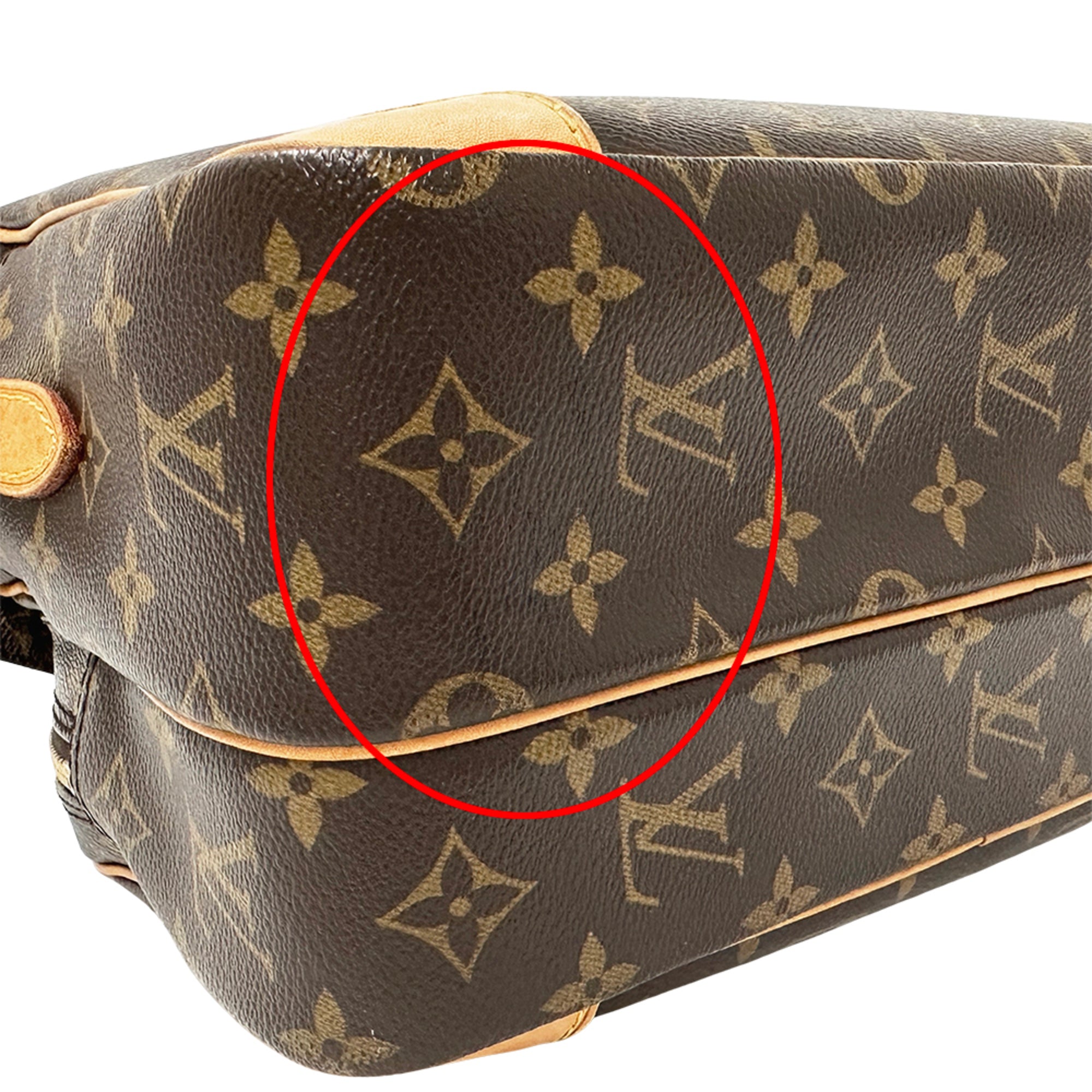 Louis Vuitton Brown Monogram Canvas Handbag Shoulder Bag (Pre-Owned)