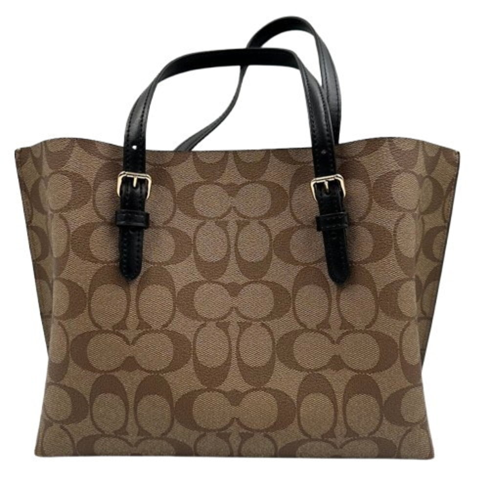 Coach Signature Brown Pvc Handbag (Pre-Owned)