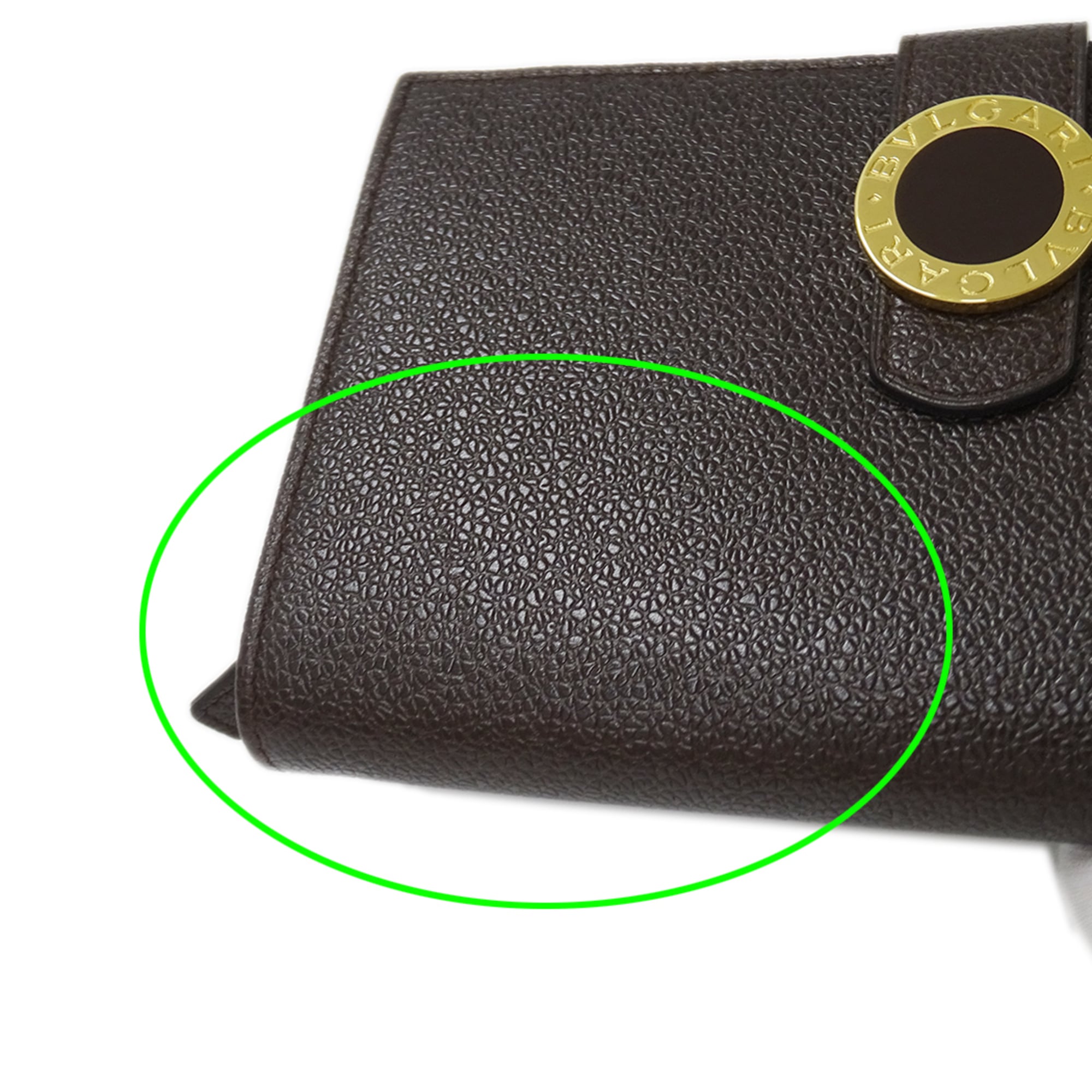Bvlgari Dark Brown Leather Long Wallet (Bi-Fold) (Pre-Owned)