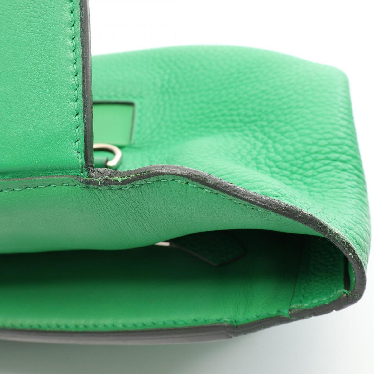 Hermes Bambou Green Togo Leather Swift Leather Handbag (Pre-Owned)