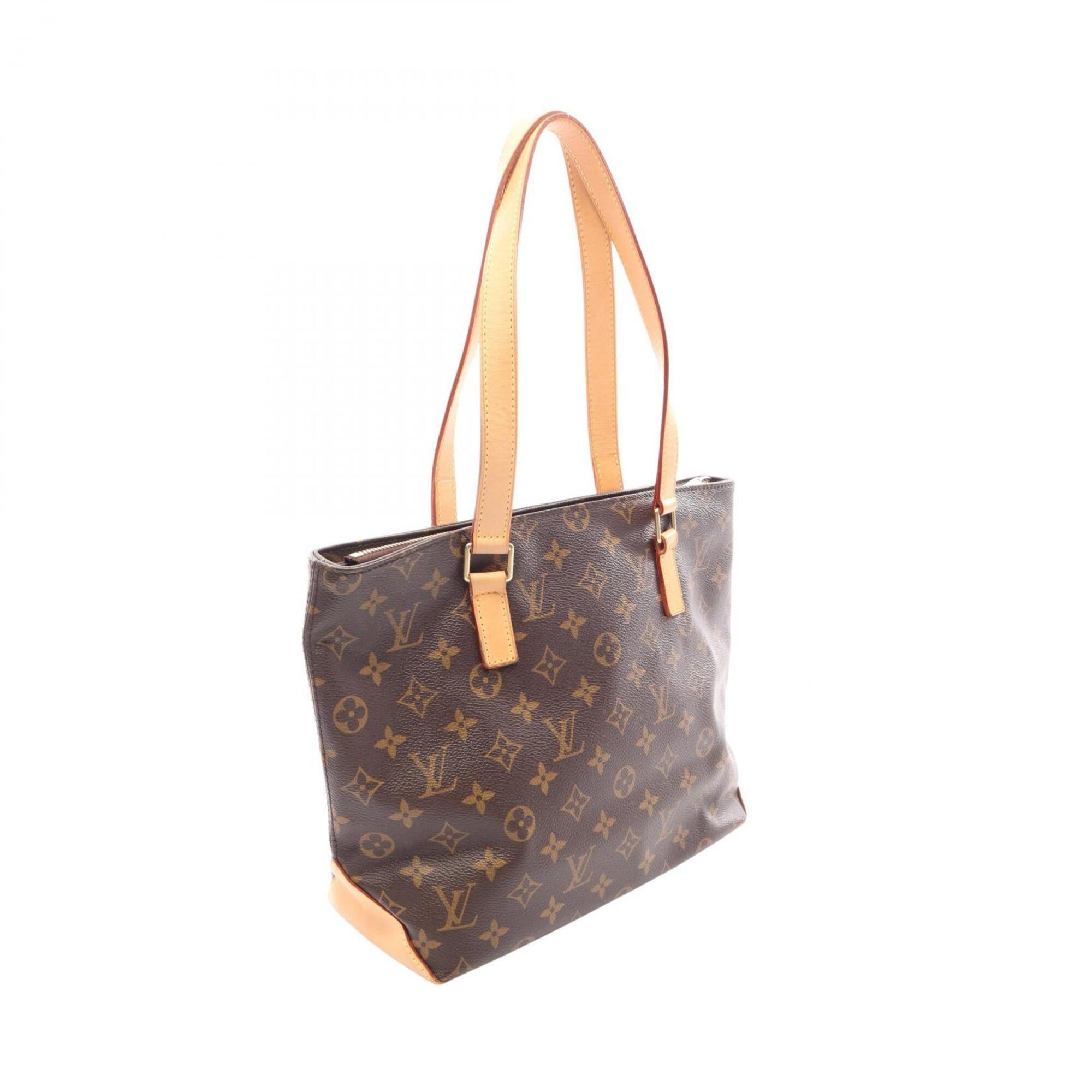 Louis Vuitton Brown Coated Canvas Leather Handbag Shoulder Bag (Pre-Owned)