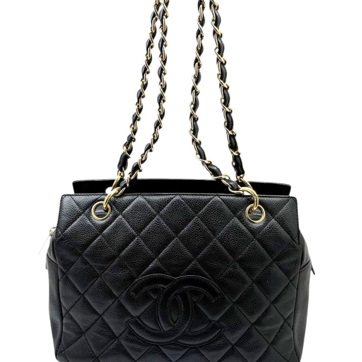 Chanel Black Grained Calfskin Shoulder Bag (Pre-Owned)