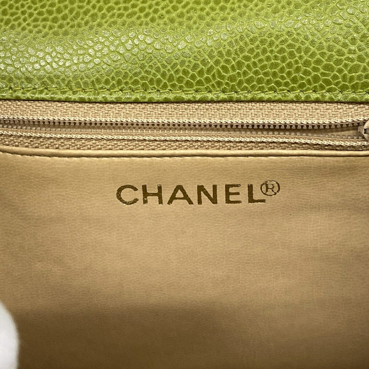Chanel Moss Green Grained Calfskin Fanny Pack (Pre-Owned)