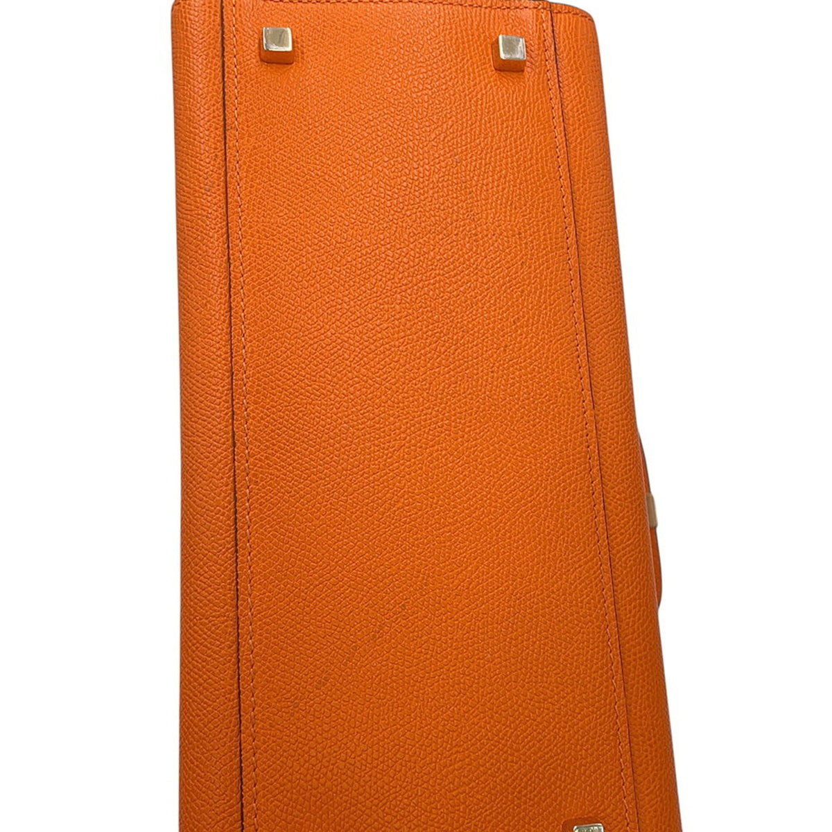 Valextra Orange Leather Handbag (Pre-Owned)
