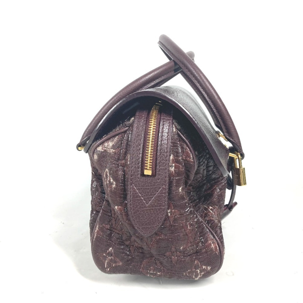 Louis Vuitton Purple Coated Canvas Leather Handbag Tote Bag (Pre-Owned)