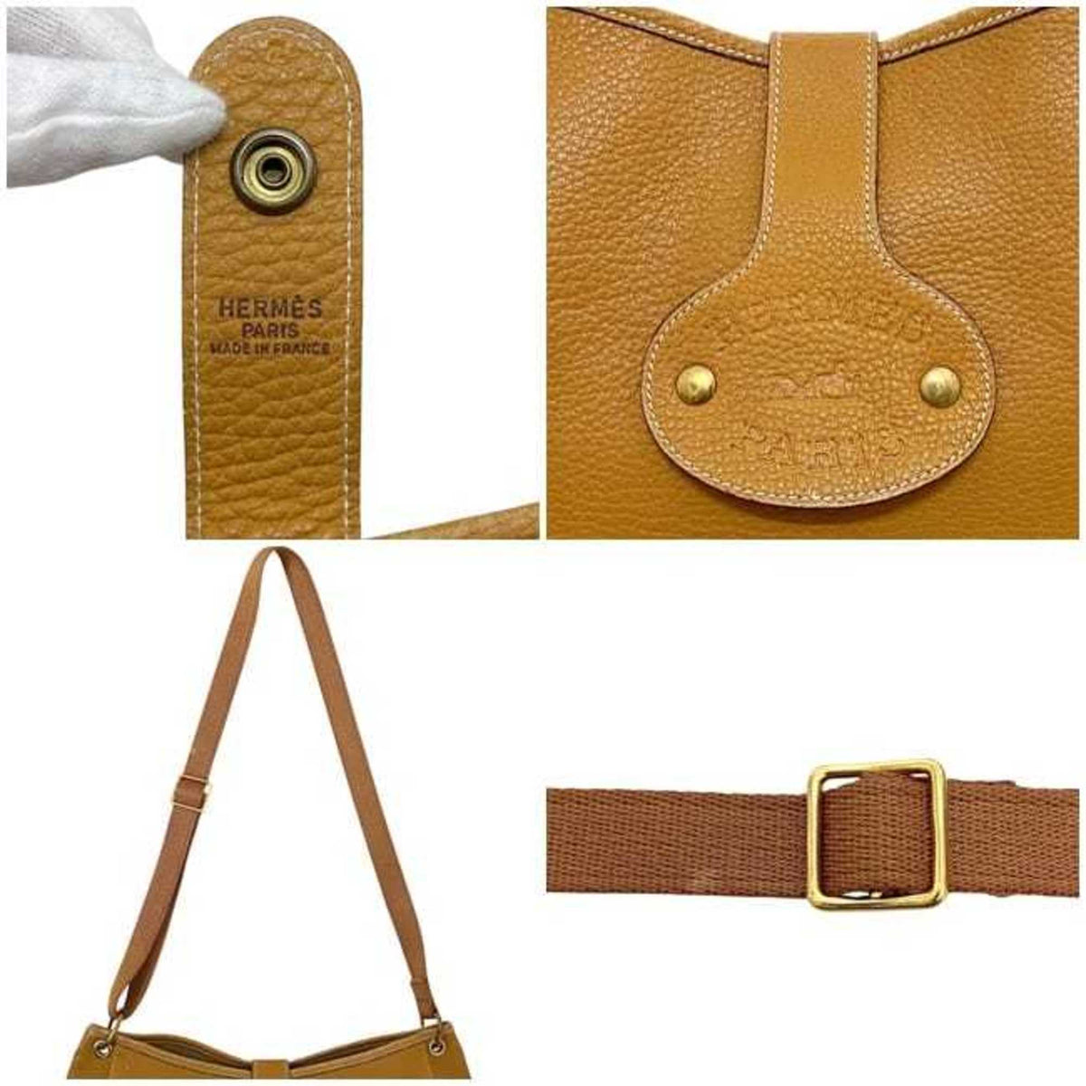 Hermes Brown Camel Leather Ardennes Leather Shoulder Bag (Pre-Owned)
