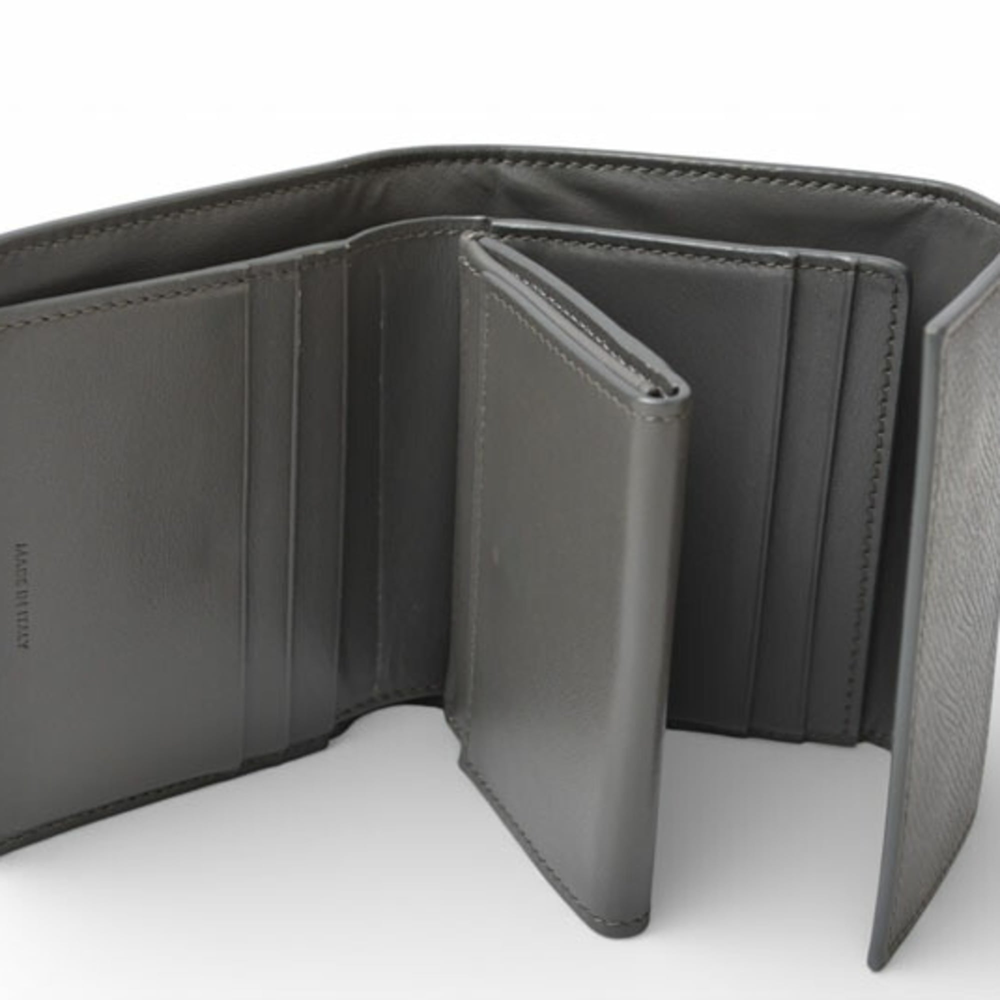 Celine Gray Leather Wallet (Tri-Fold) (Pre-Owned)