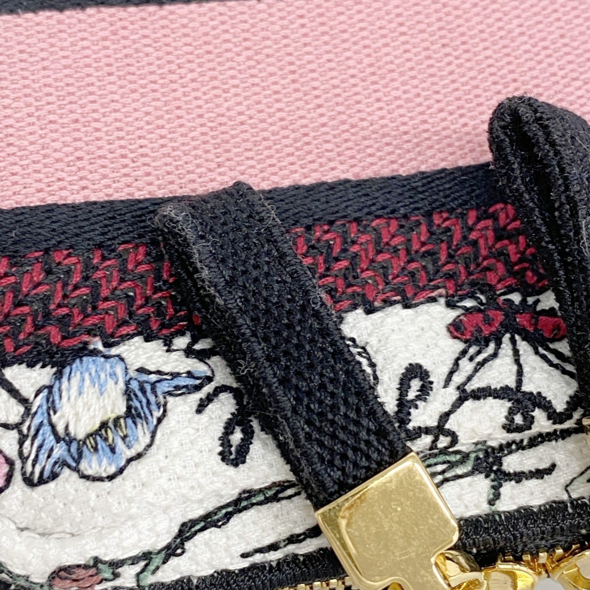 Christian Dior Multi-Color White Canvas Pouch (Pre-Owned)
