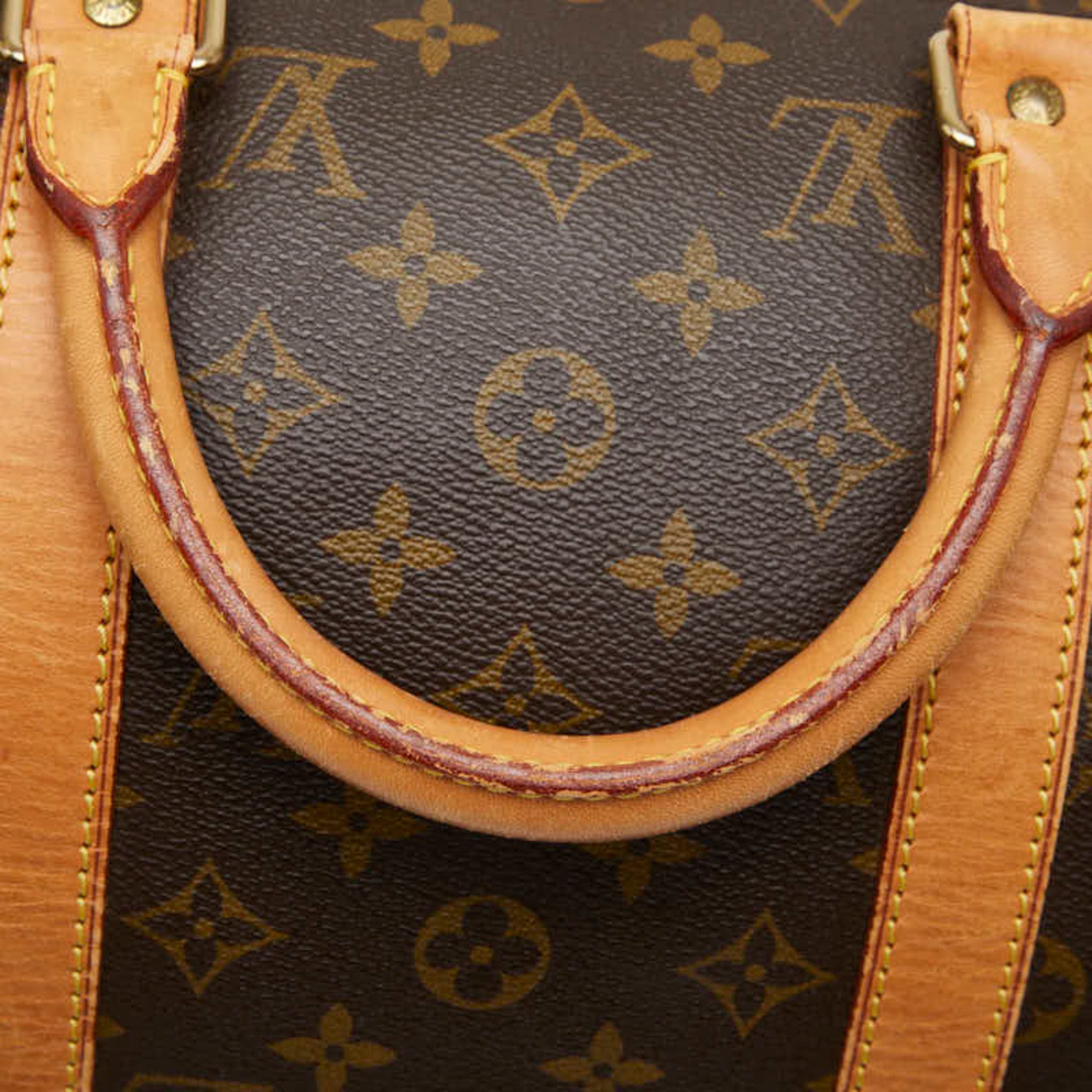 Louis Vuitton Brown Pvc Leather Boston Bag (Pre-Owned)