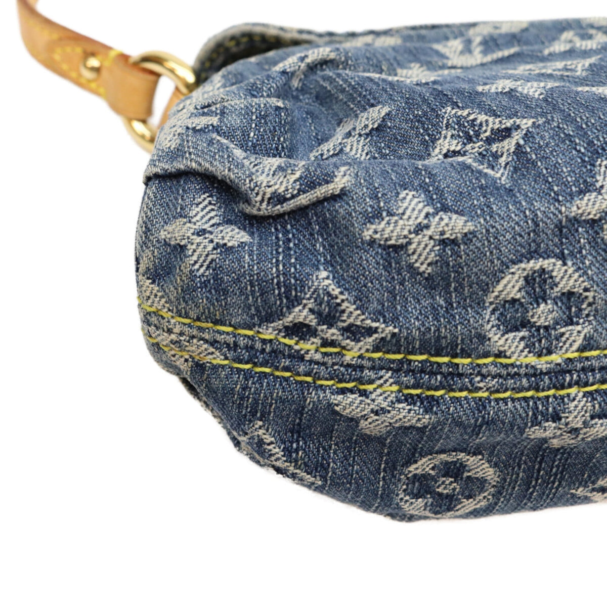 Louis Vuitton Gold Monogram Denim Shoulder Bag (Pre-Owned)