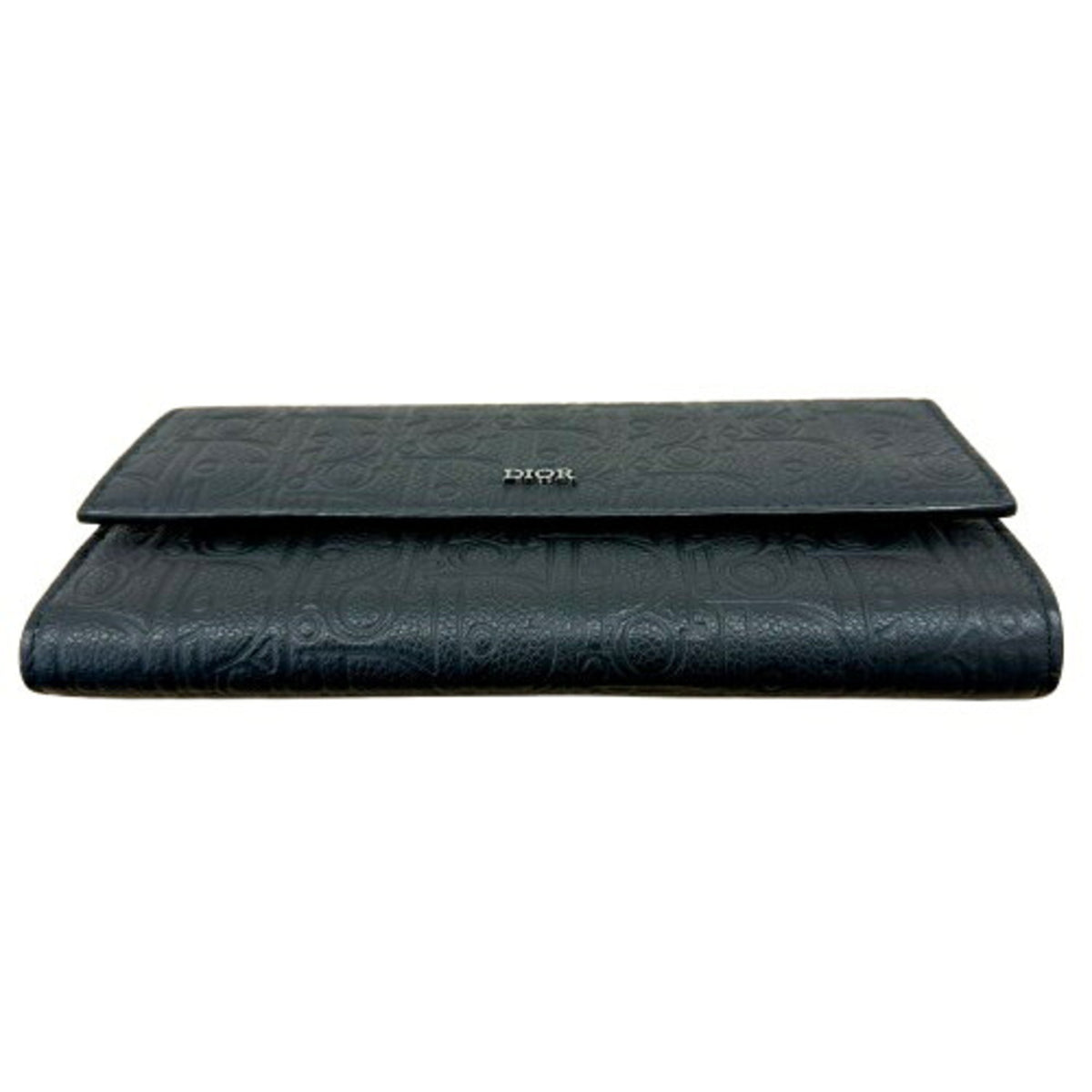 Dior Homme Black Leather Long Wallet (Bi-Fold) (Pre-Owned)