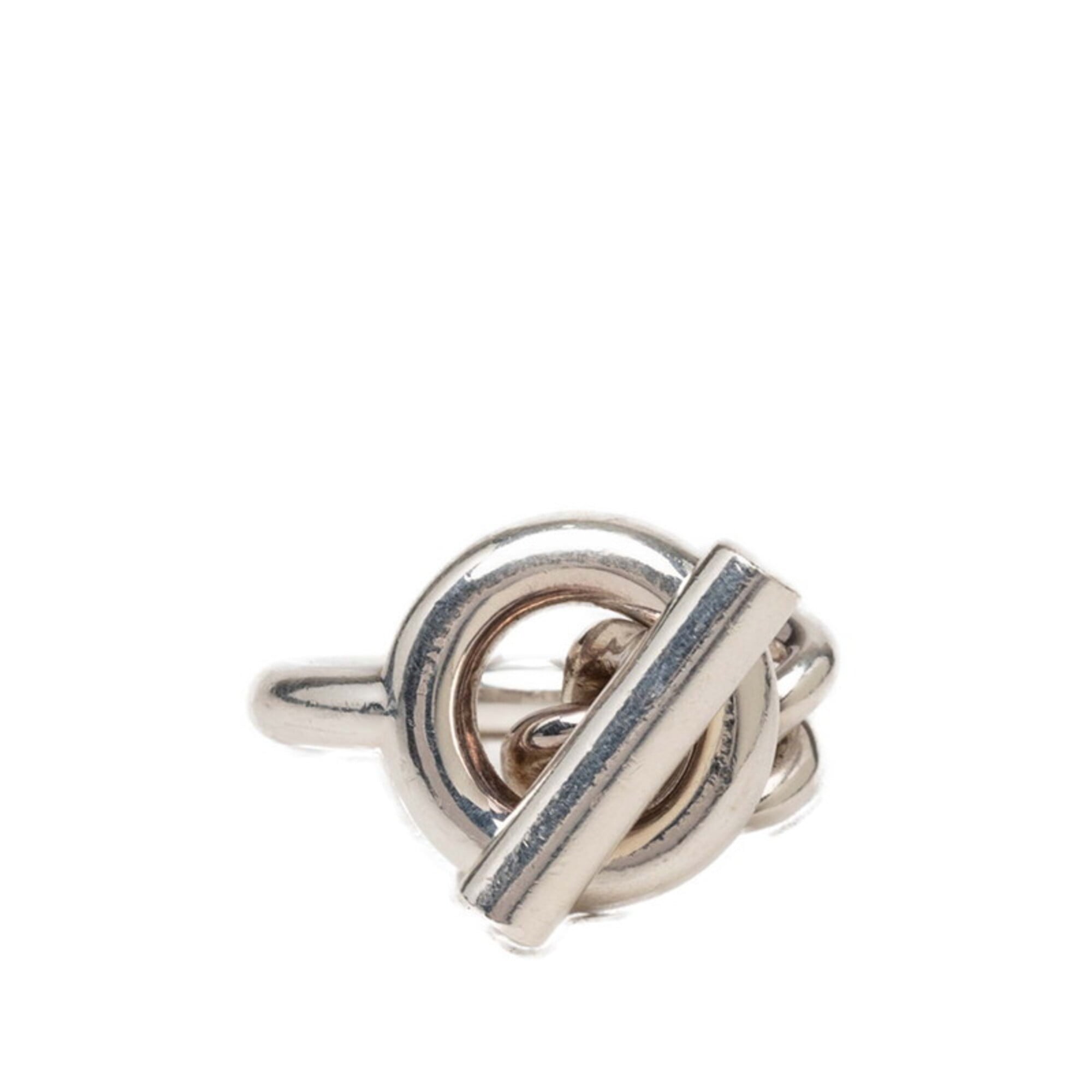 Hermes Silver 925 Band Ring (Pre-Owned)