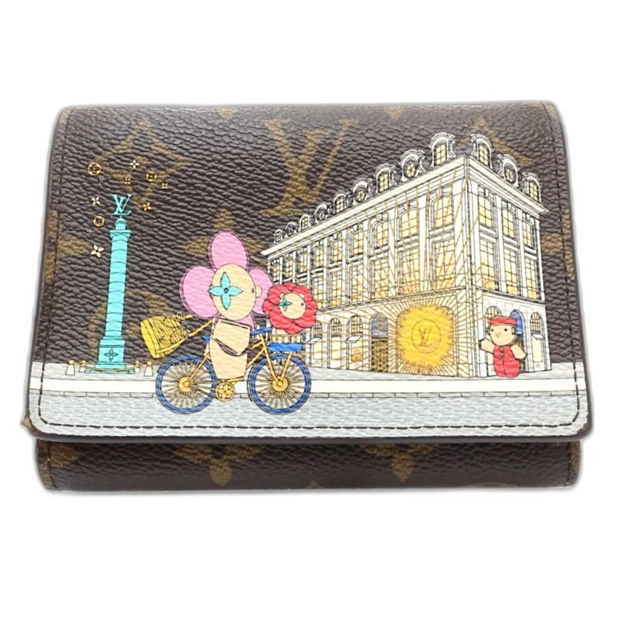 Louis Vuitton Brown Canvas Wallet (Tri-Fold) (Pre-Owned)