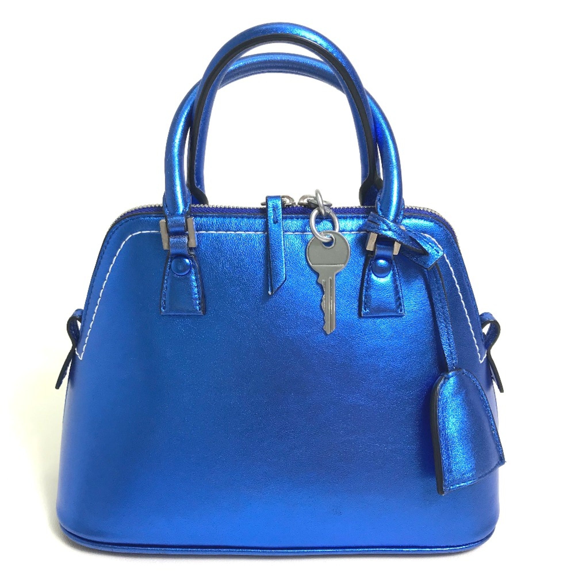Maison Margiela Blue Leather Shoulder Bag (Pre-Owned)