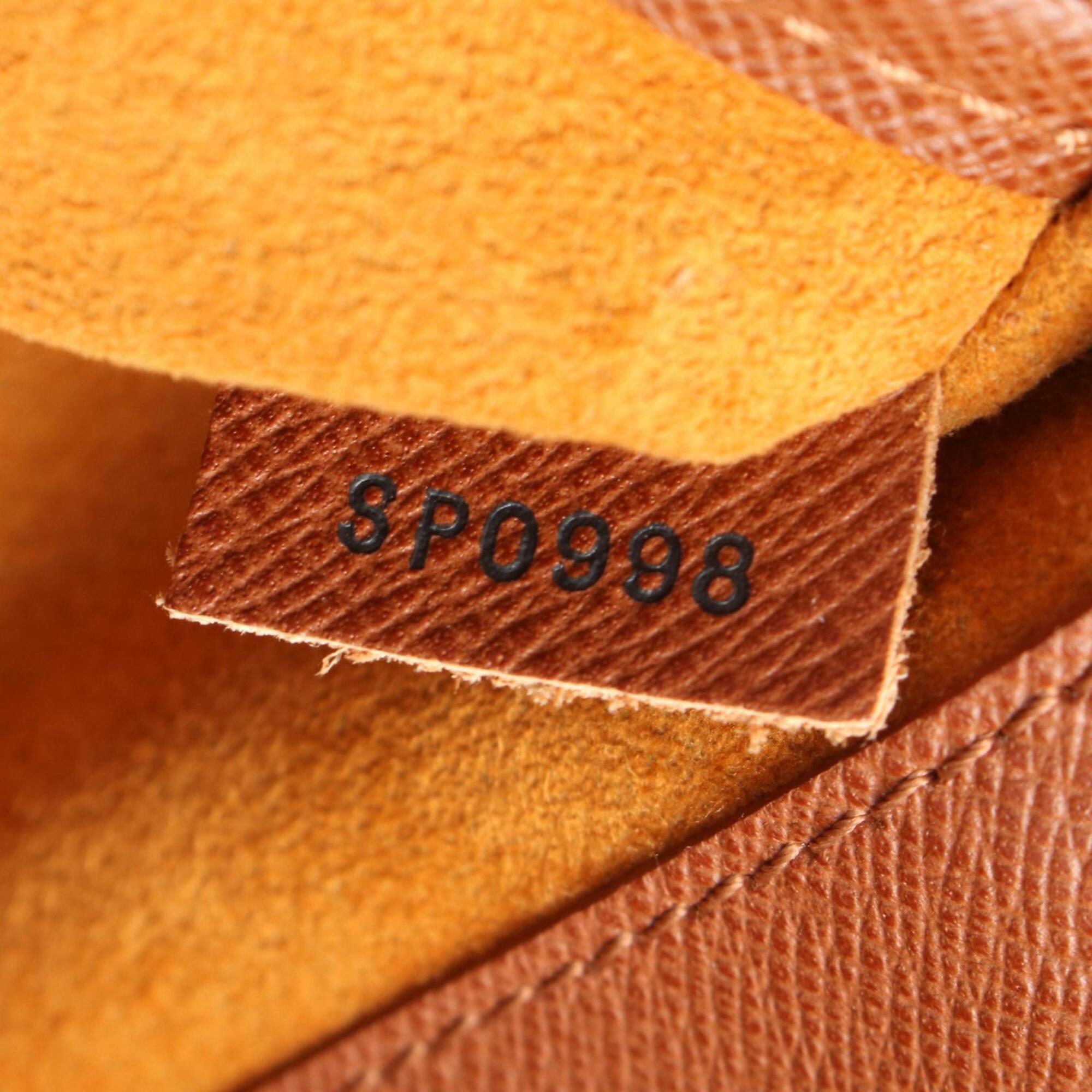 Louis Vuitton Brown Coated Canvas Leather Handbag Shoulder Bag (Pre-Owned)
