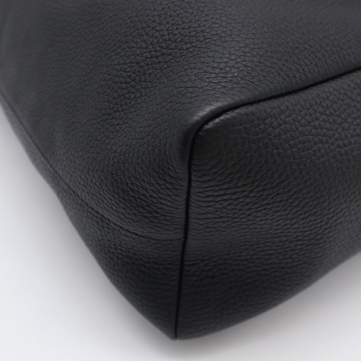 Louis Vuitton Black Gray Leather Tote Bag (Pre-Owned)