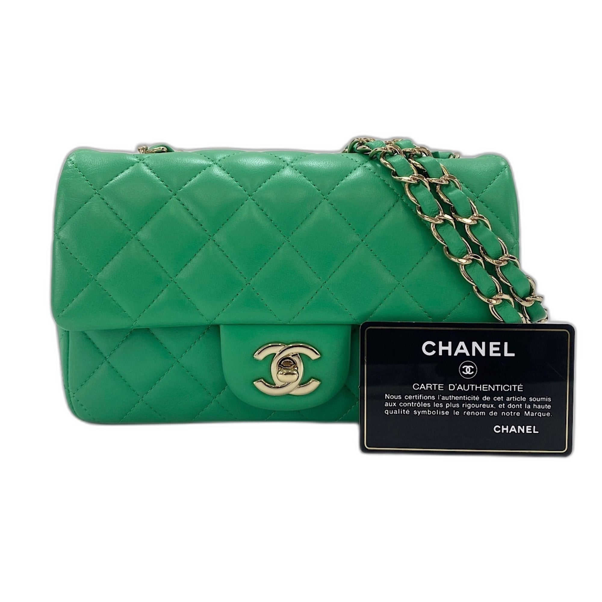 Chanel Green Shoulder Bag (Pre-Owned)