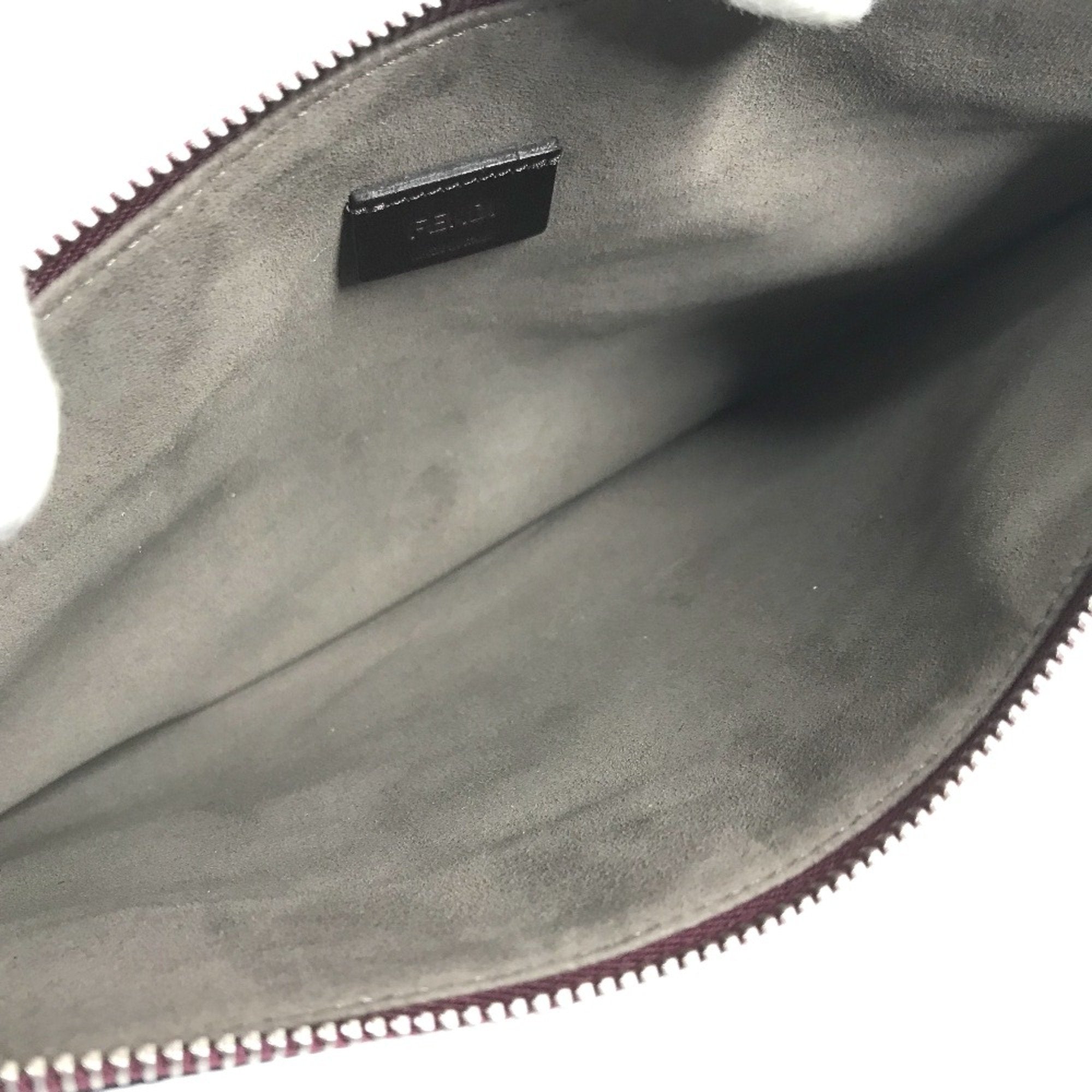 Fendi Brown Leather Clutch Bag (Pre-Owned)