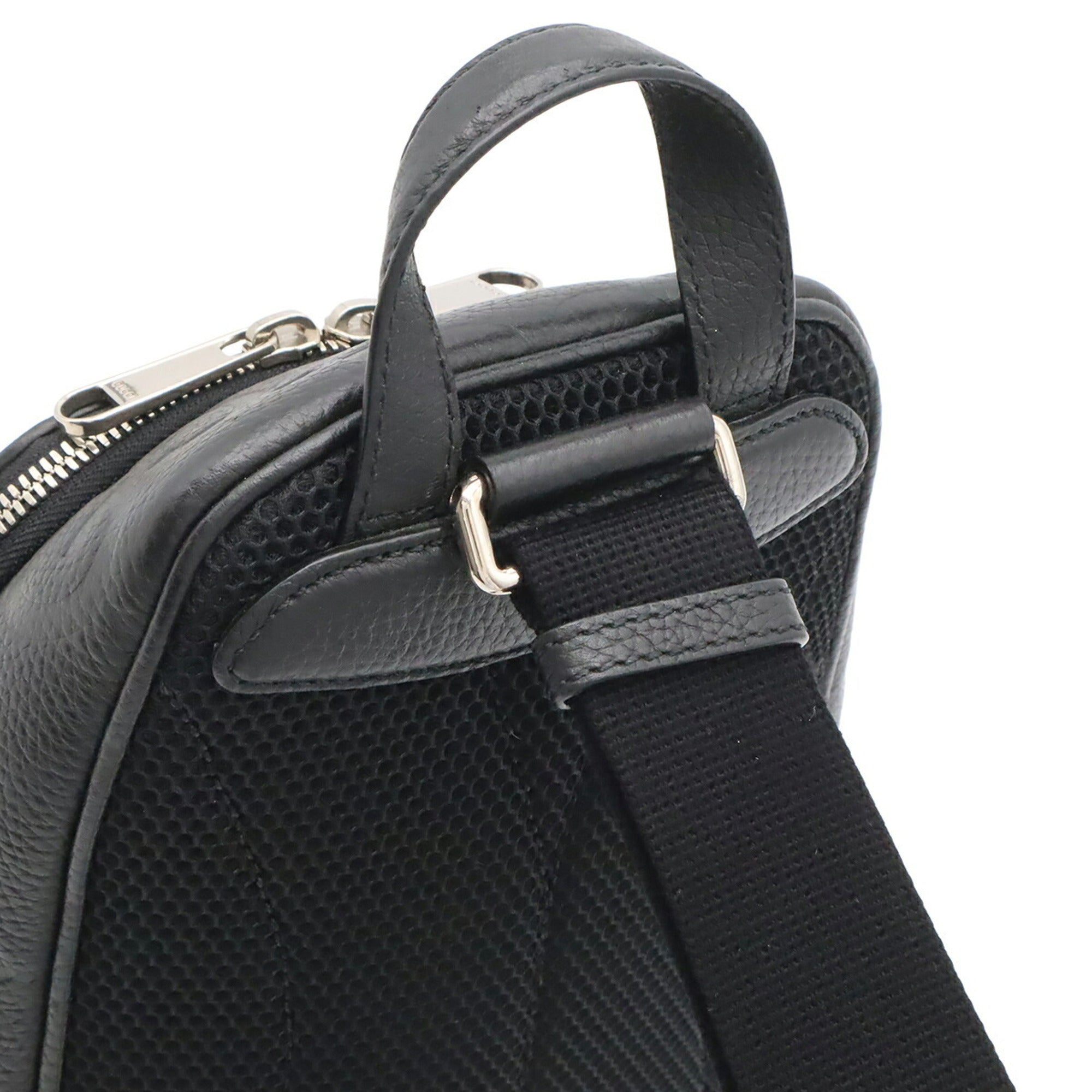 Gucci Black Leather Shoulder Bag Sling Bag (Pre-Owned)